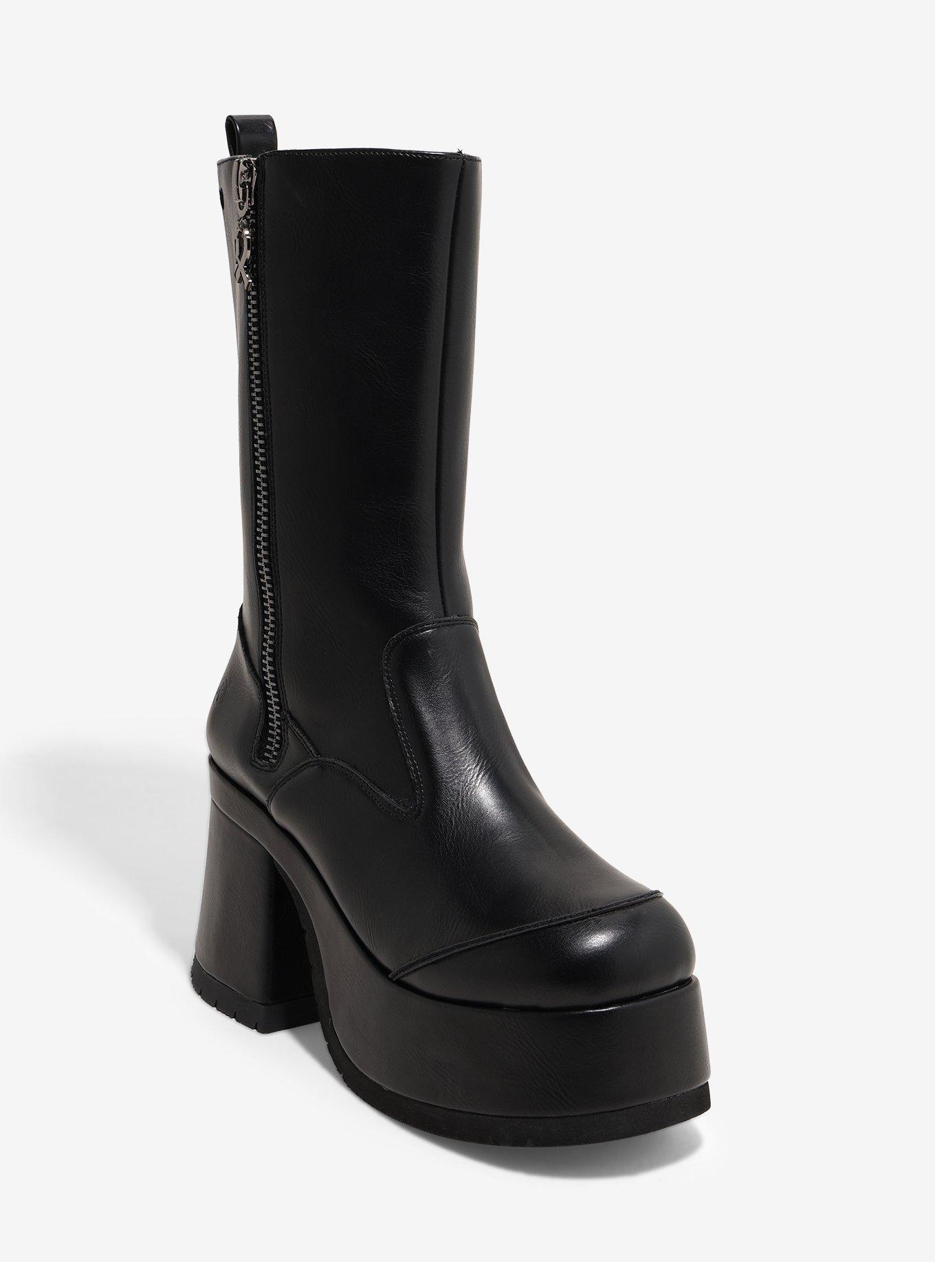 Koi Black Halcyon Heel Boots