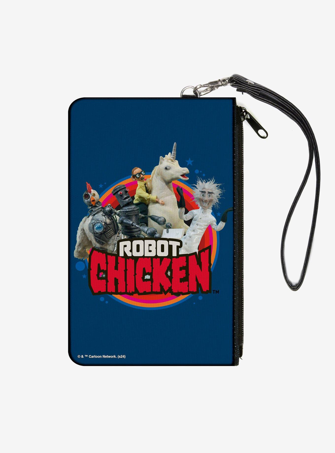 Robot Chicken Title Logo and Group Pose Zip Clutch Wallet, , hi-res