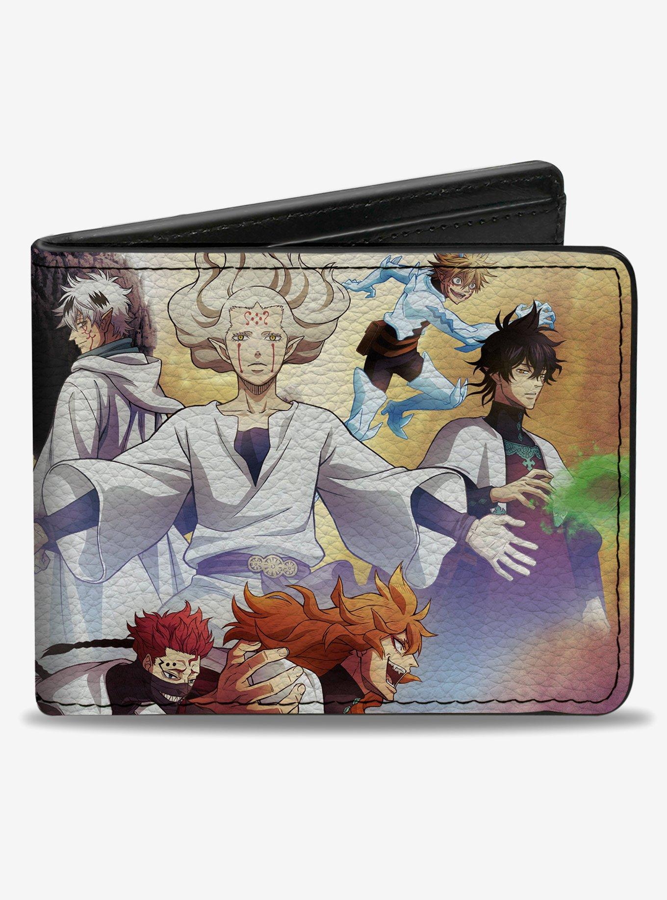 Black Clover Character Collage and Title Logo Bifold Wallet, , hi-res