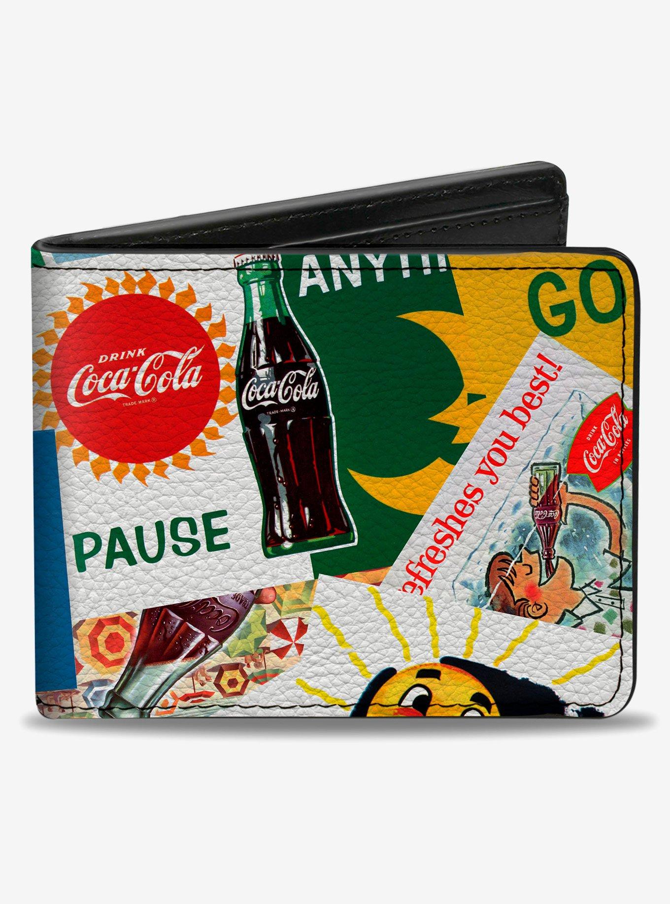 Coca-Cola Vintage Coca Cola Come Back Refreshed Ads and Icons Collage Bifold Wallet, , hi-res