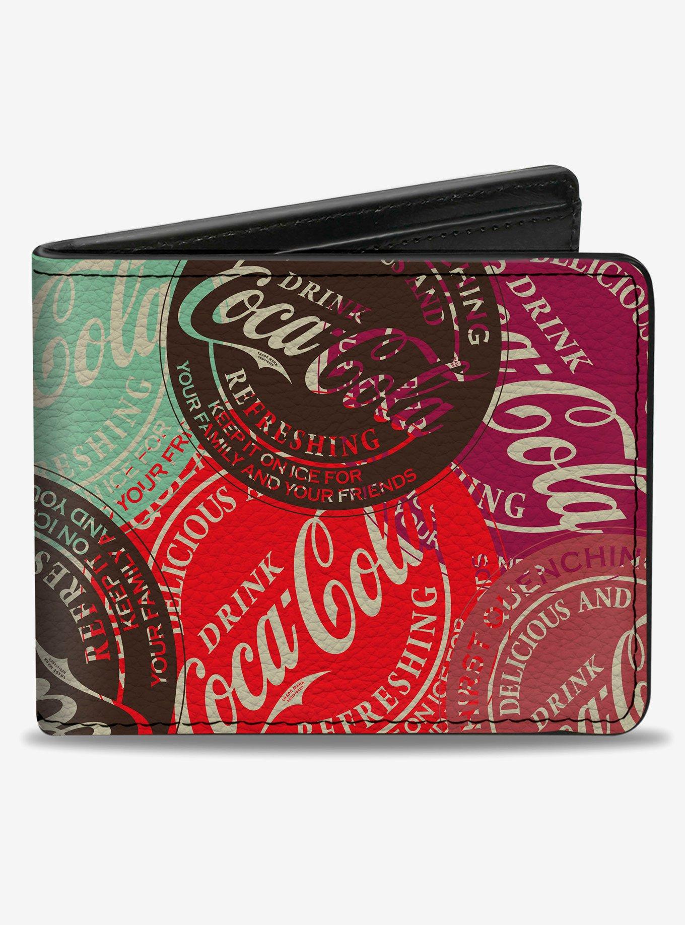 Coca-Cola Drink Coca Cola Coke Patches Stacked Bifold Wallet, , hi-res