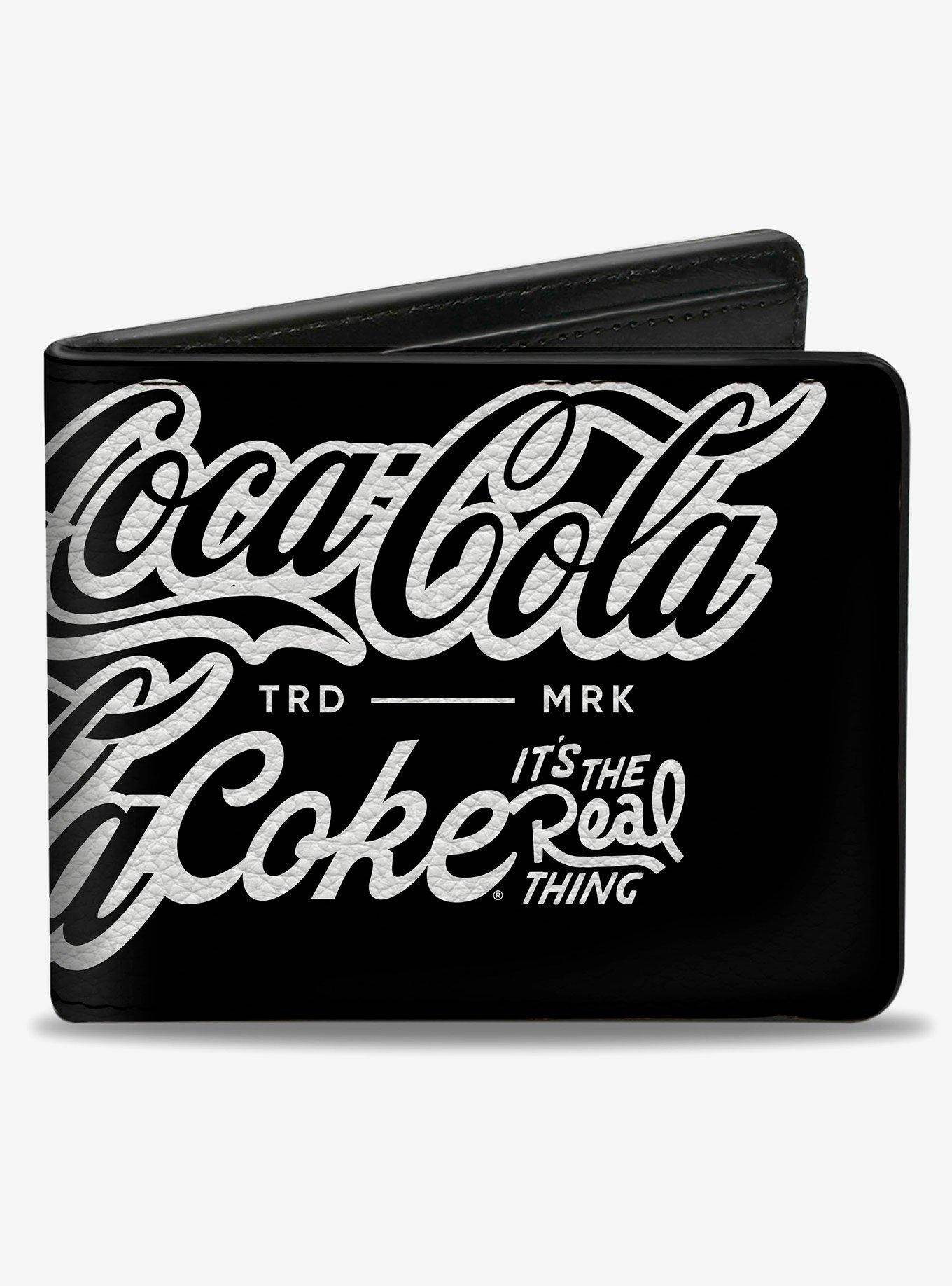 Coca-Cola Coke Typography Its The Real Thing Bifold Wallet, , hi-res