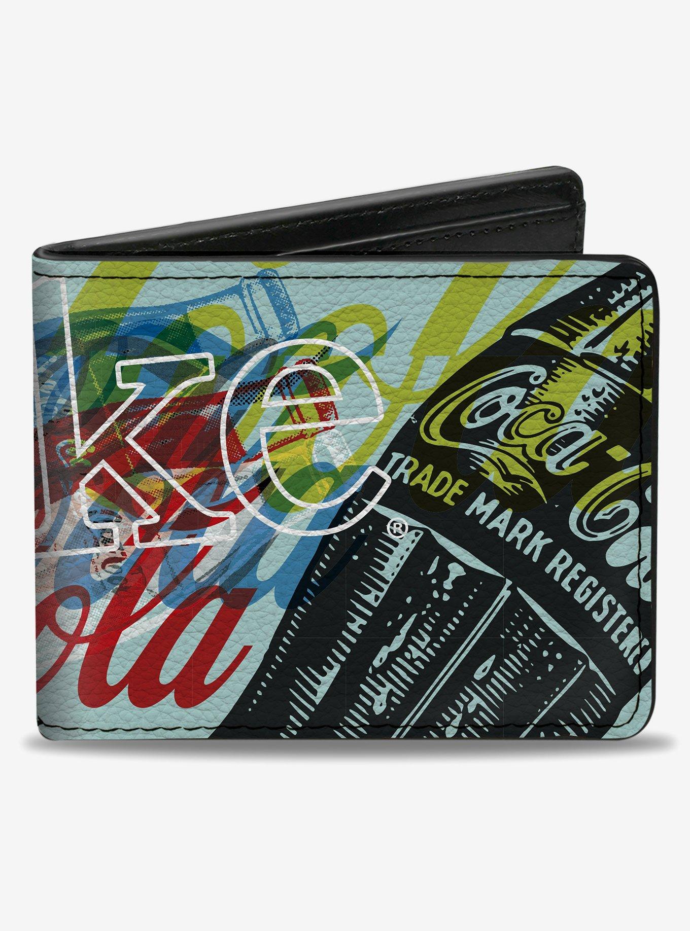 Coca-Cola Coke Logos and Bottle Pop Art Bifold Wallet, , hi-res