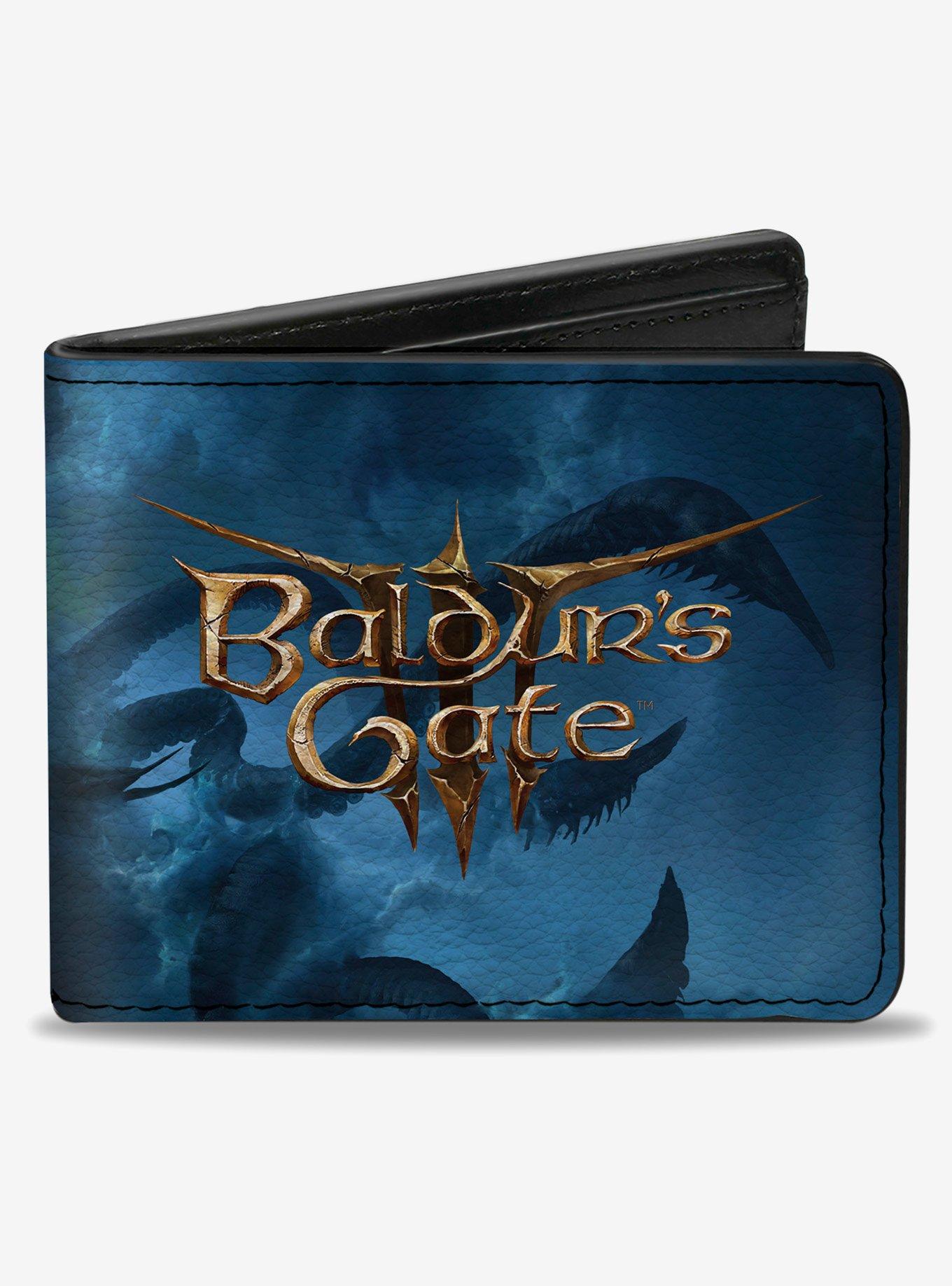 Baldur's Gate III Baldurs Gate III Nautiloid Ship Scene and Title Logo Bifold Wallet, , hi-res