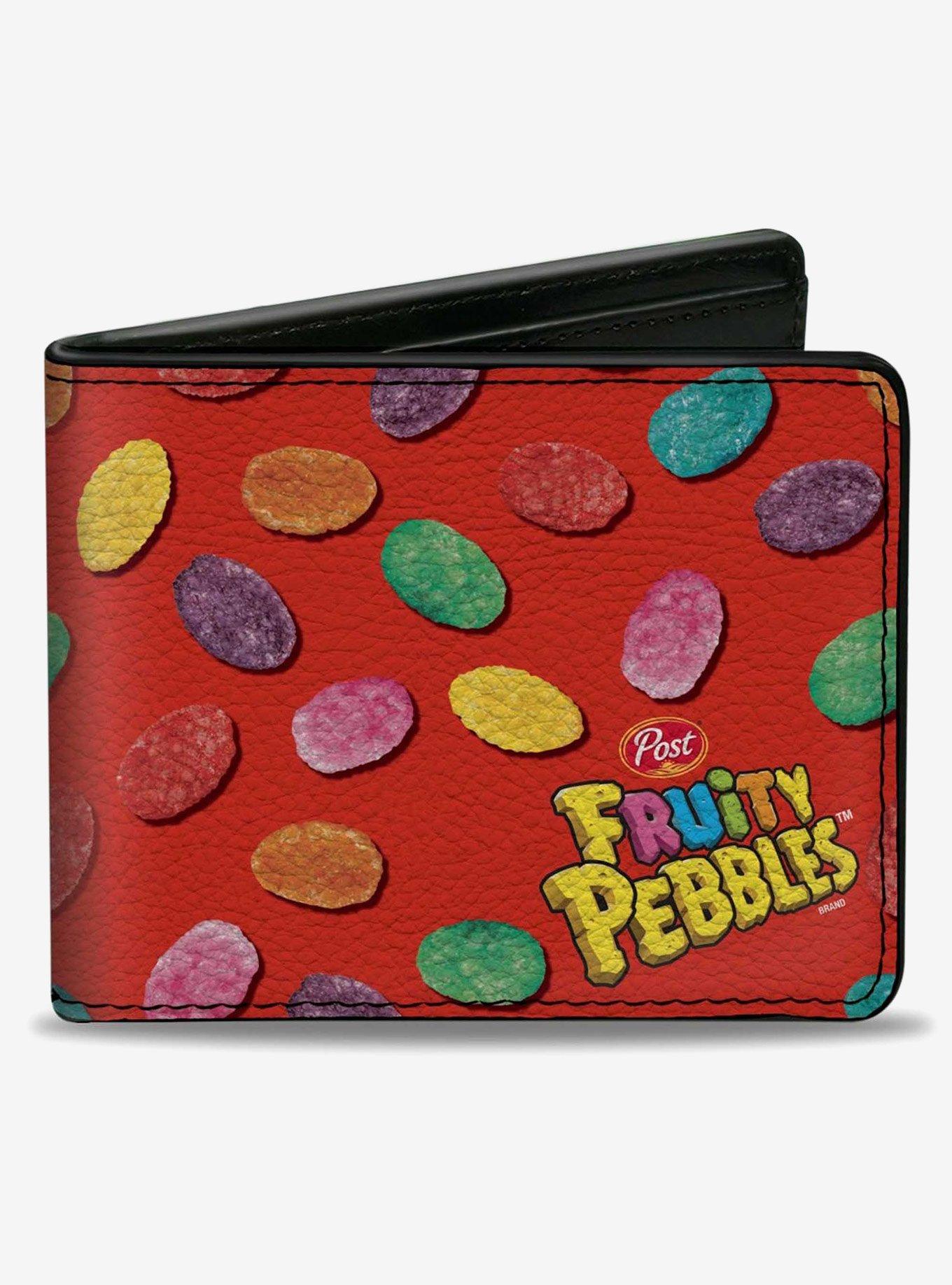 The Flintstones Post Fruity Pebbles Logo and Cereal Scattered Bifold Wallet, , hi-res
