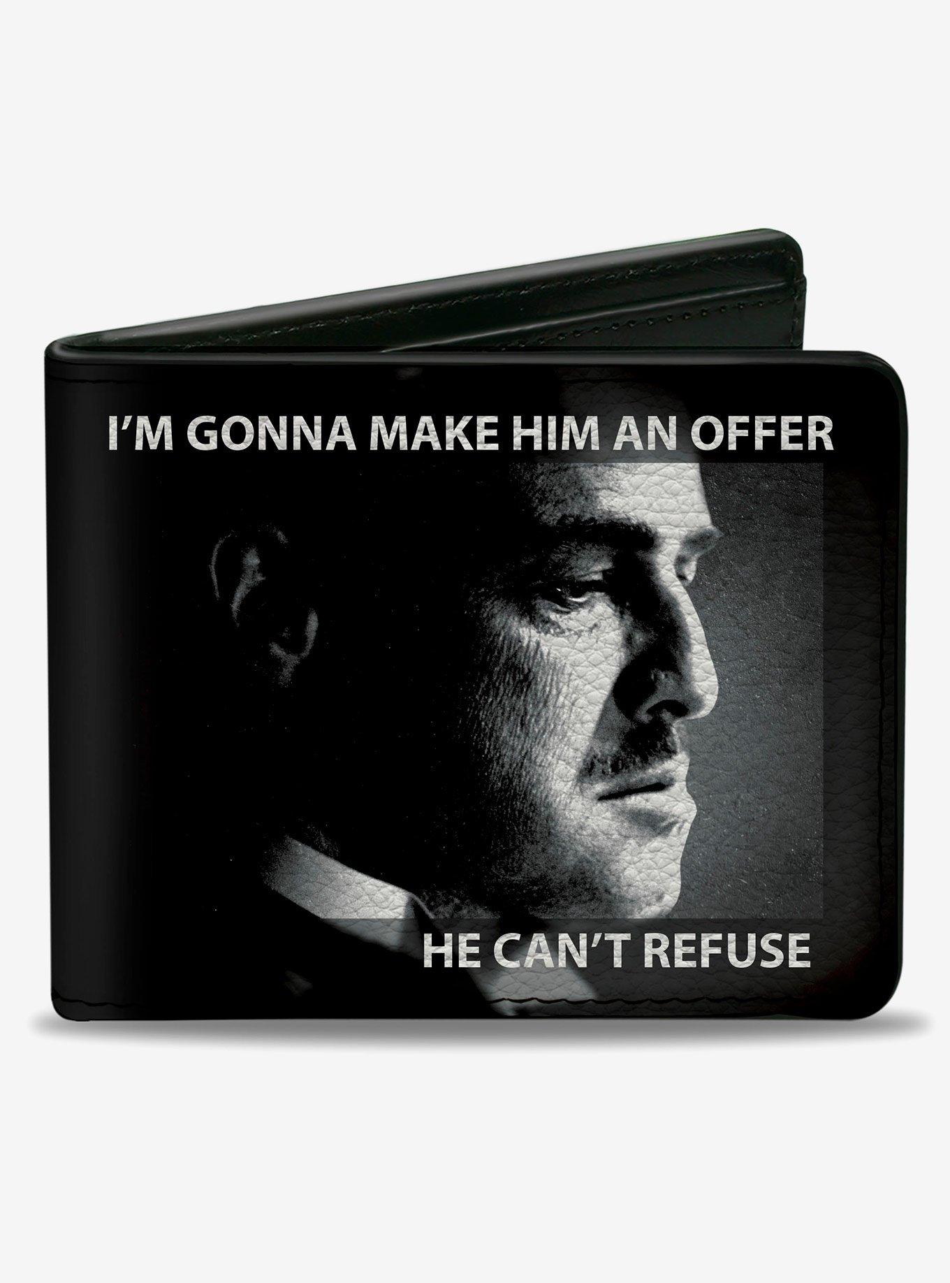Godfather Vito Corleone Im Gonna Make Him an Offer Pose Bifold Wallet, , hi-res