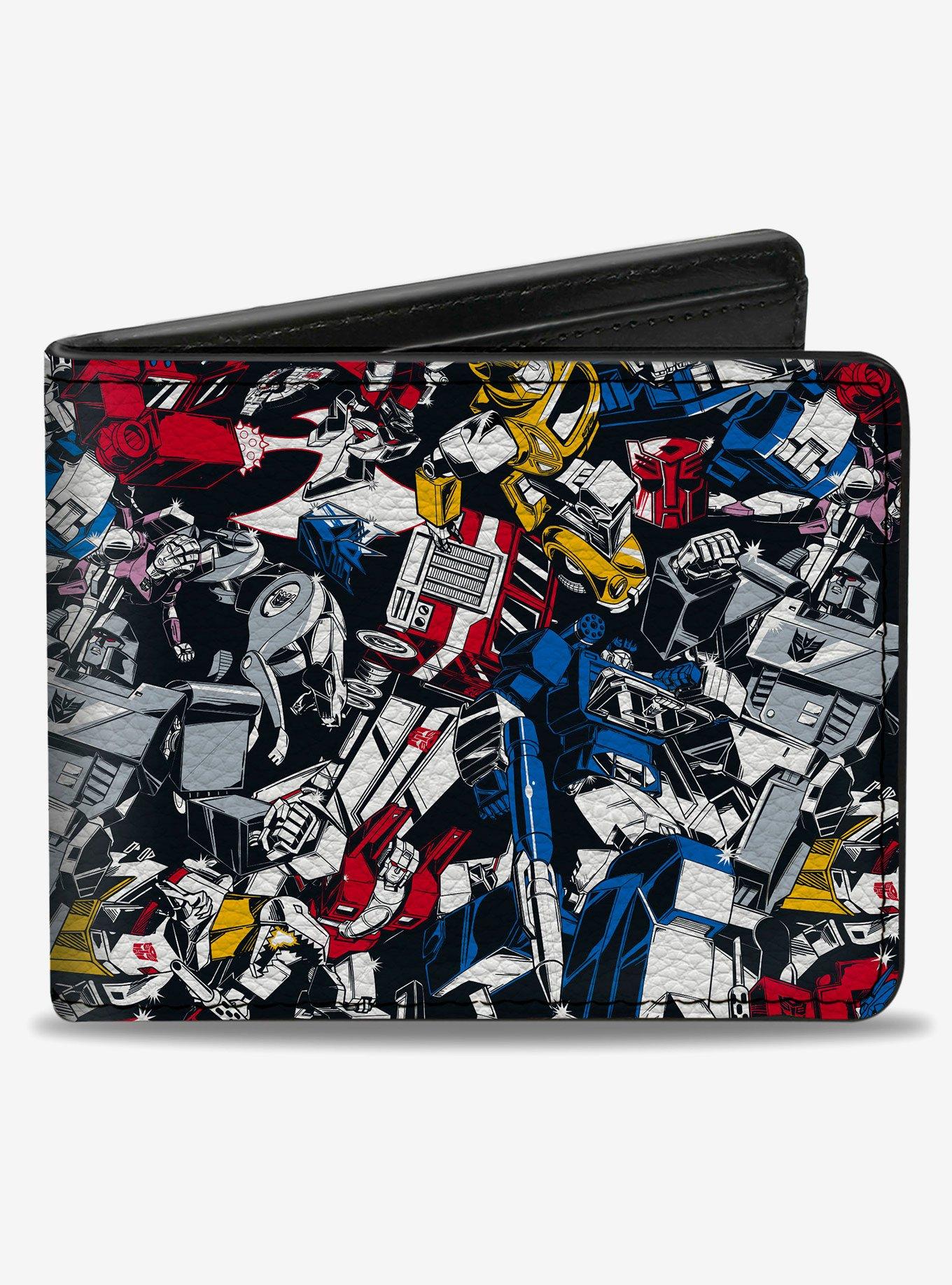 Transformers Autobot and Decepticon Robots Alt Modes Collage Bifold Wallet, , hi-res