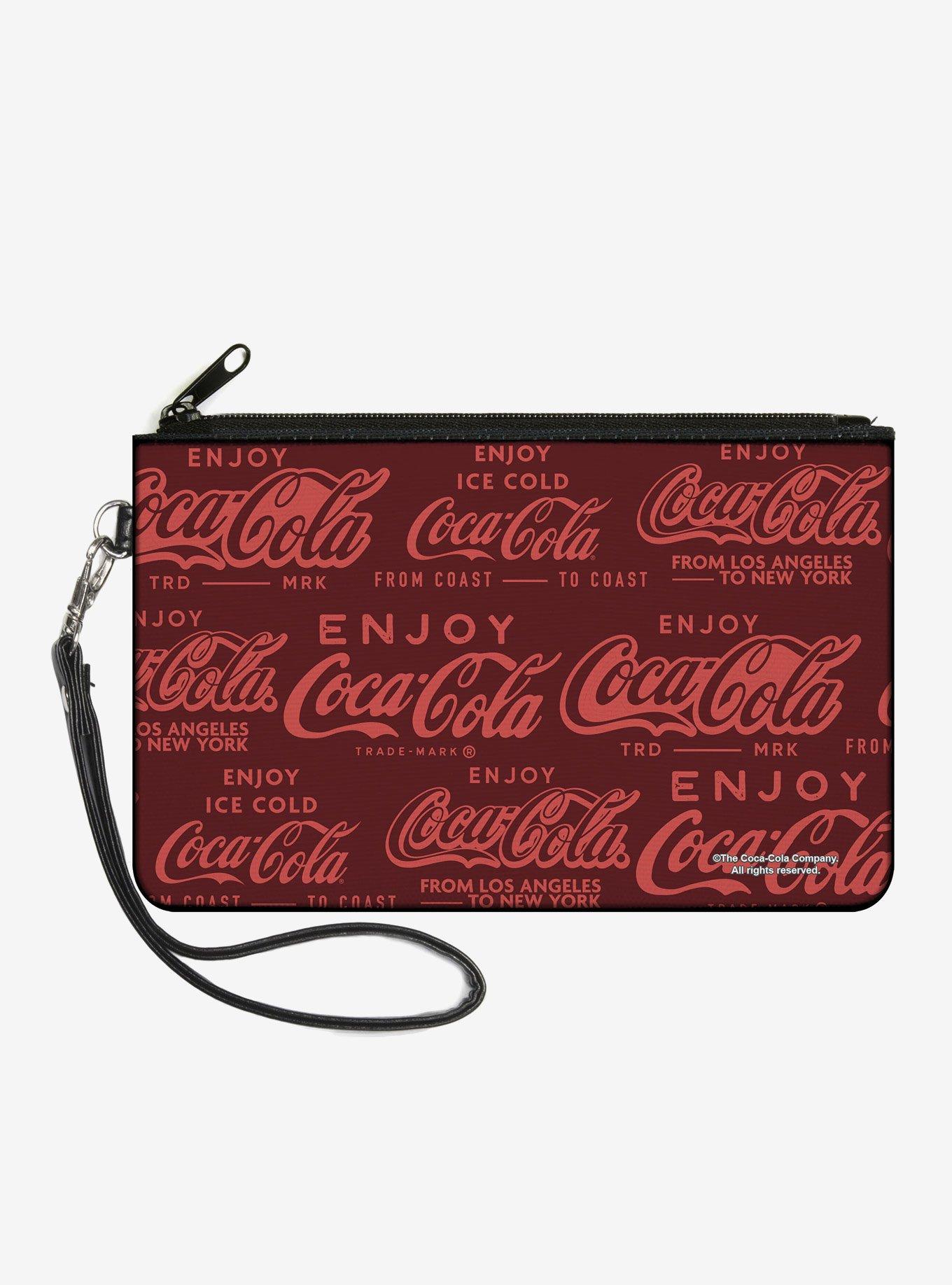 Coca-Cola Enjoy Coca Cola Logos Zip Clutch Wallet, , hi-res