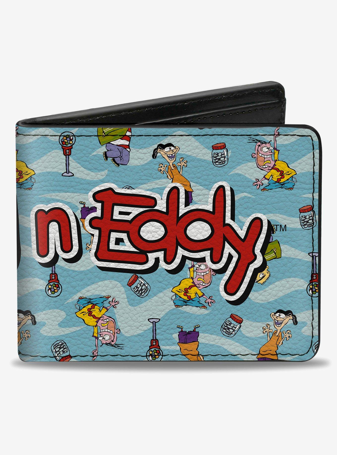 Ed Edd N Eddy Title Logo and Character Poses Scattered Bifold Wallet, , hi-res