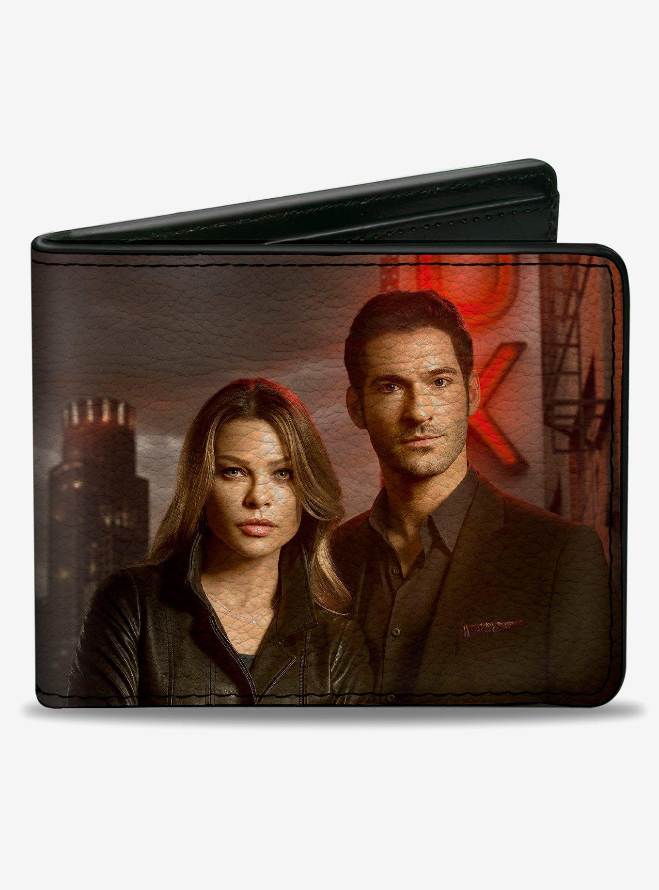 Lucifer Title Logo and Detective Chloe Lux Nightclub Pose Bifold Wallet, , hi-res