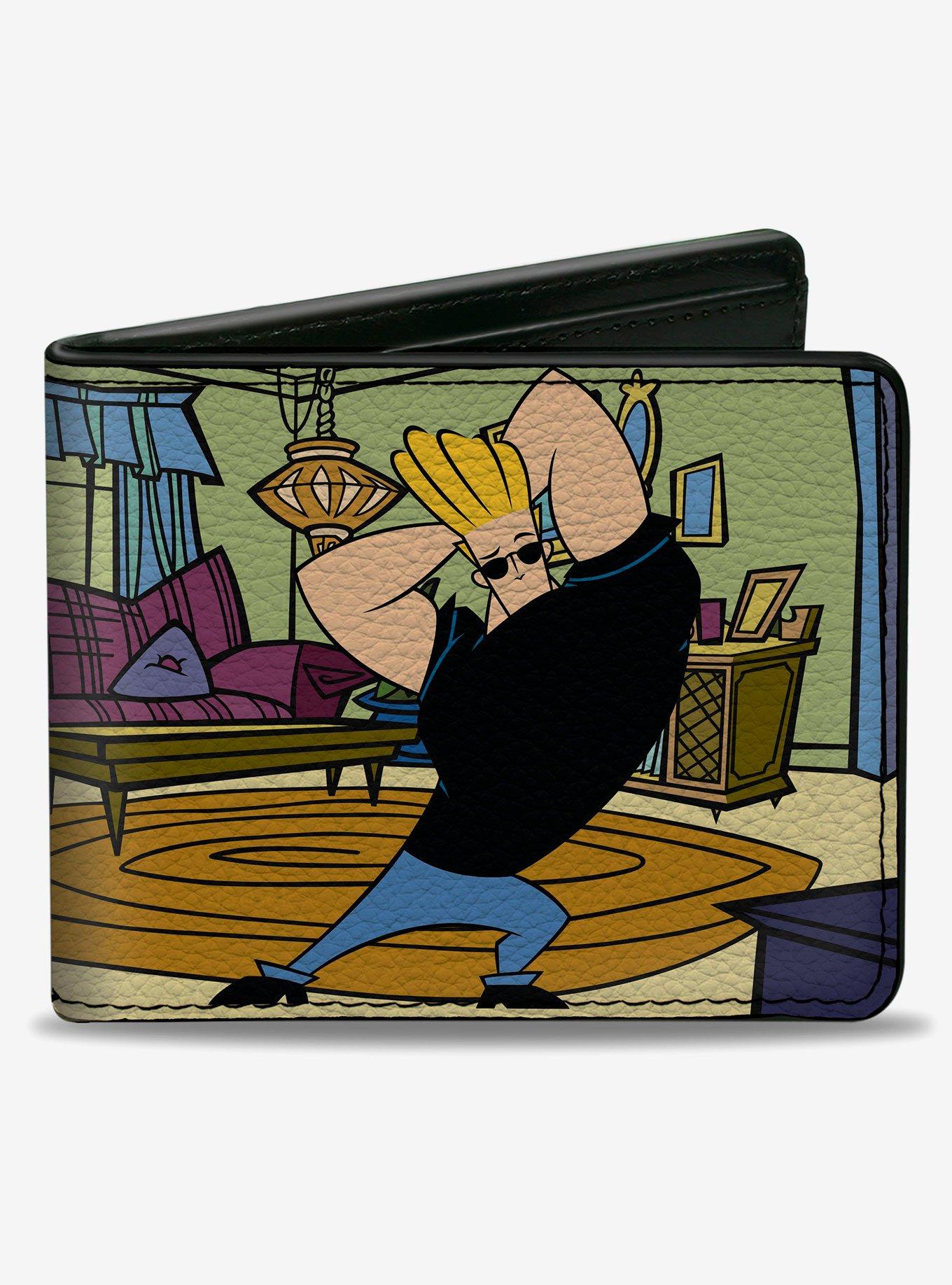 Johnny Bravo Living Room Flex Pose and Title Logo Bifold Wallet, , hi-res