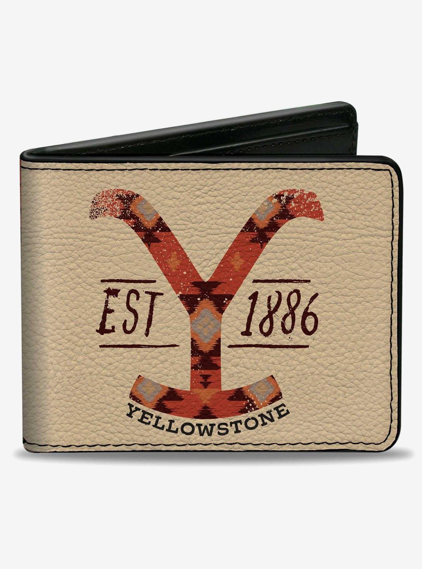 Yellowstone Showtone Dutton Ranch Est 1886 and Native American Pattern Bifold Wallet, , hi-res