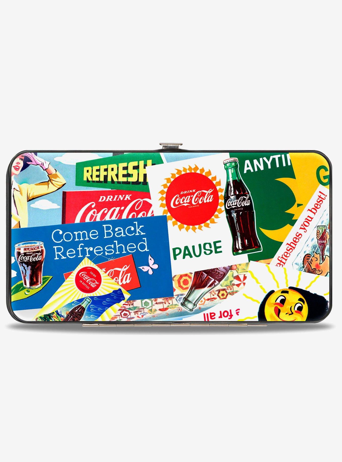Coca-Cola Vintage Coca Cola Come Back Refreshed Ads and Icons Collage Hinged Wallet, , hi-res