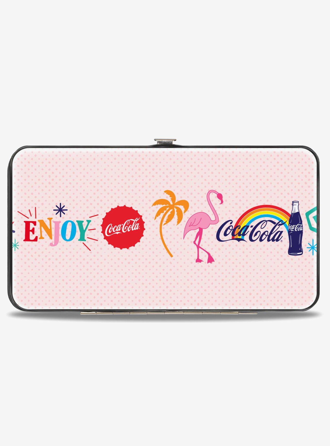 Coca-Cola Enjoy Vibrant Icons Collage Hinged Wallet, , hi-res