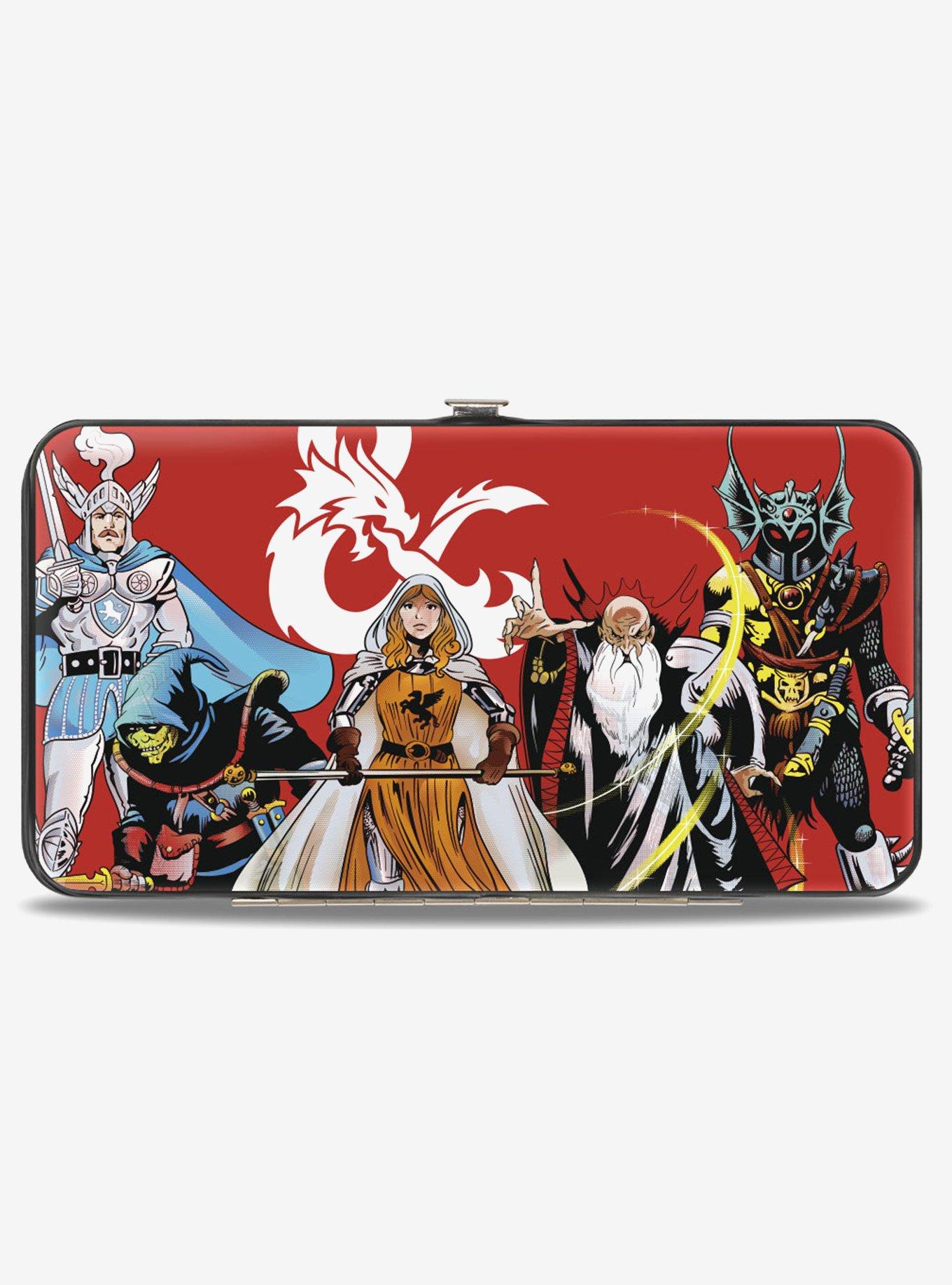 Dungeons and Dragons Group Pose and Ampersand Icon Hinged Wallet, , hi-res