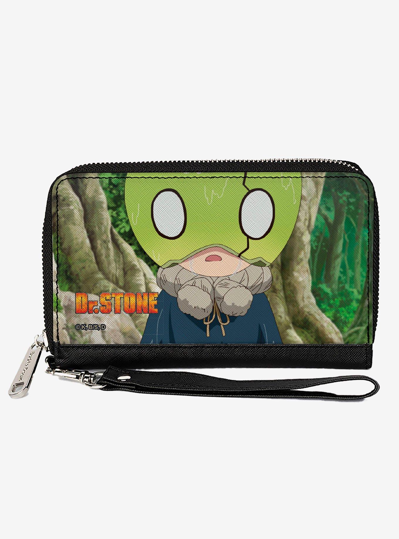 Dr. Stone Suika Forest Pose and Title Logo Zip Around Wallet, , hi-res