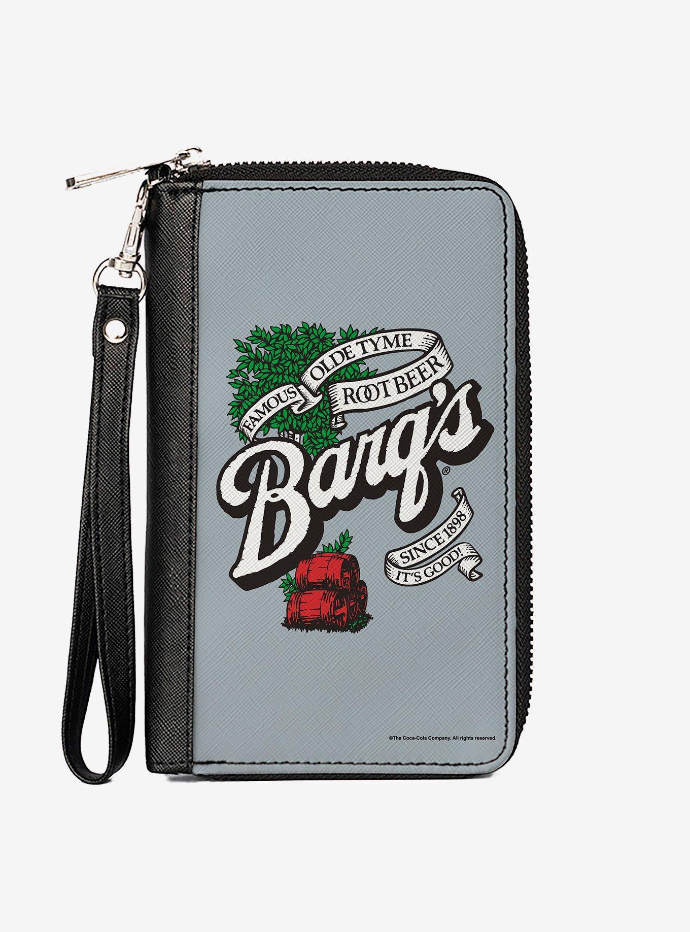 Coca-Cola Barqs Old Tyme Root Beer Barrels Logo Zip Around Wallet, , hi-res