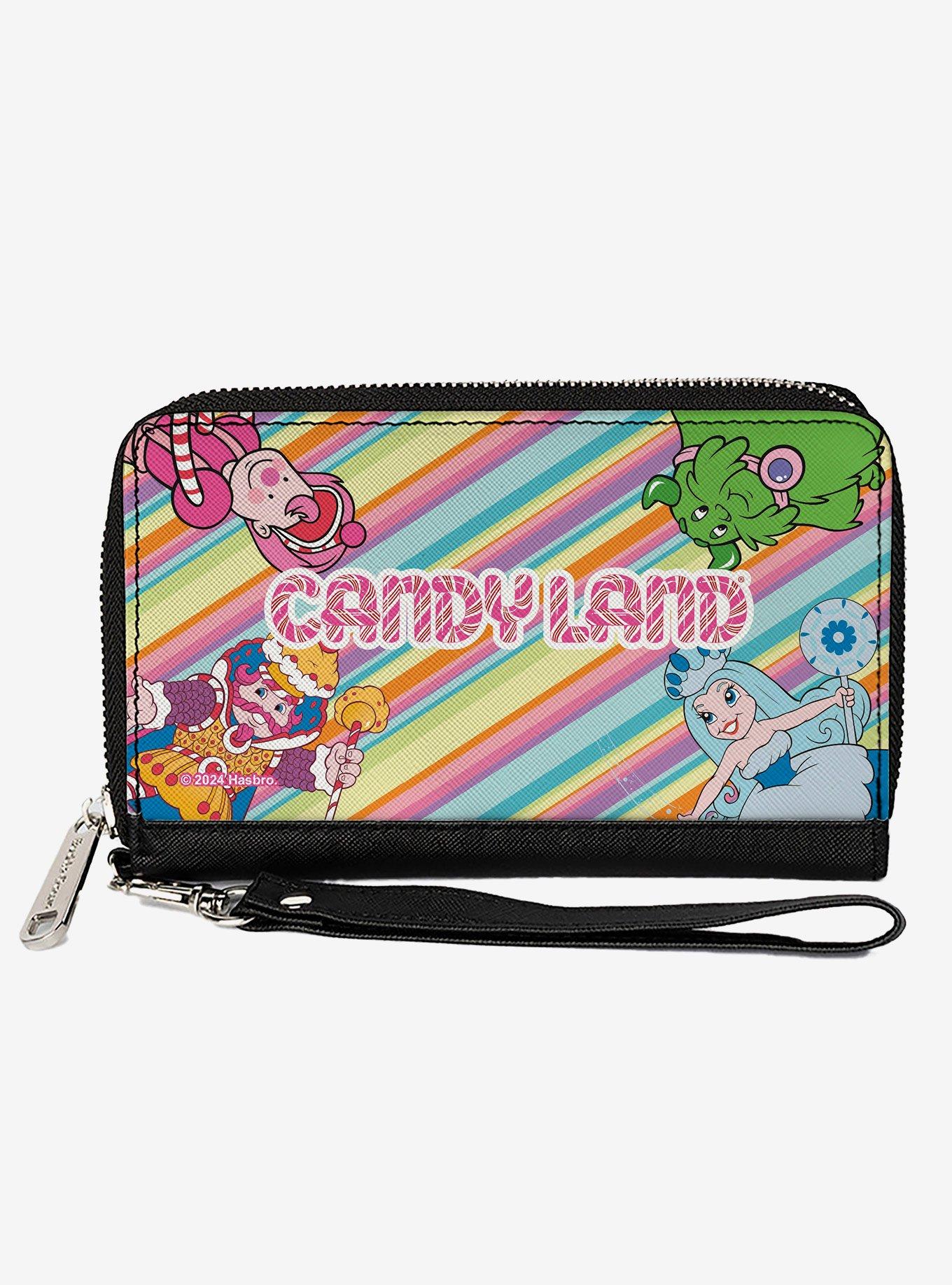 Candy Land Characters and Title Logo Stripe Zip Around Wallet, , hi-res