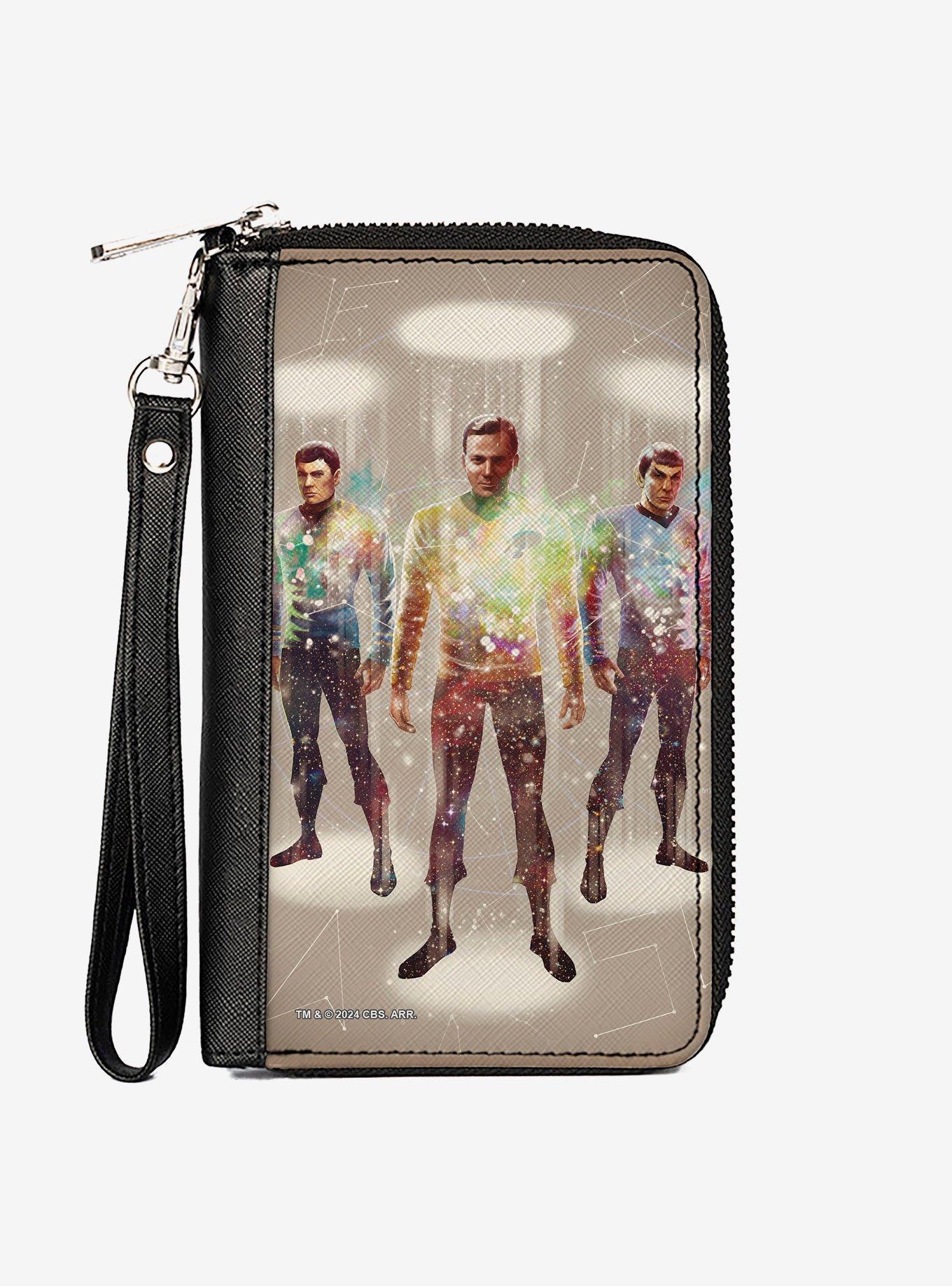 Star Trek Crew Trio Beam Transporter Pose Zip Around Wallet, , hi-res