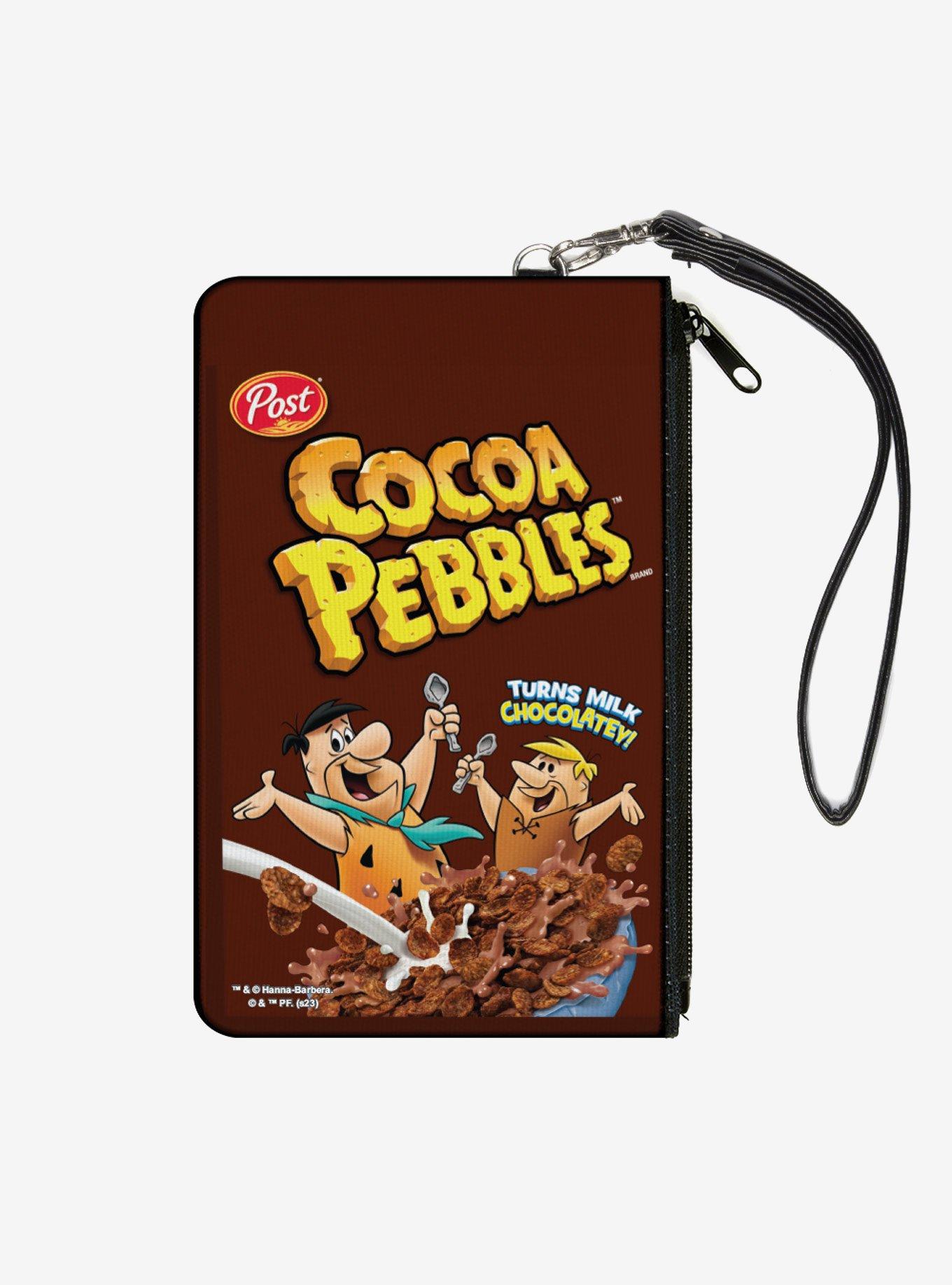 The Flintstones Cocoa Pebbles Fred and Barney Cereal Box Replica Zip Clutch Wallet, , hi-res