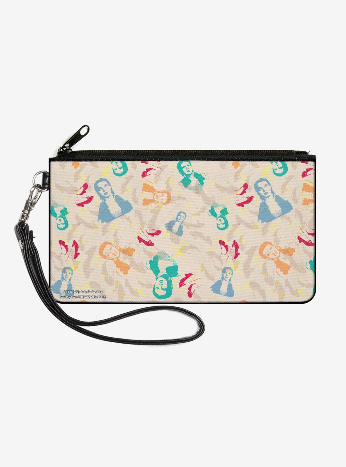 The Wizard of Oz Dorothy Pose and Ruby Slippers Collage Zip Clutch Wallet, , hi-res