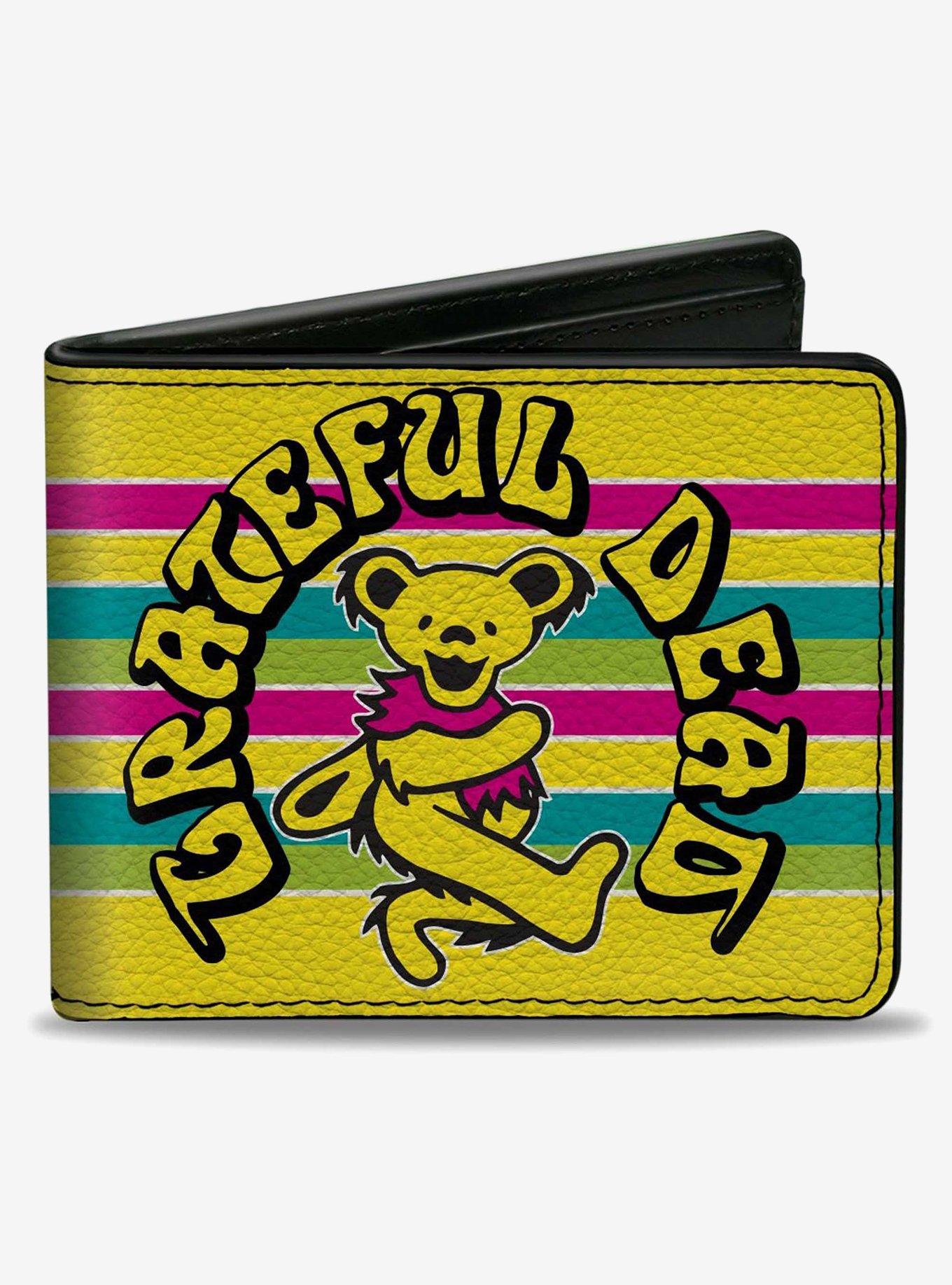 Grateful Dead Dancing Bear Icon Stripe Bifold Wallet, , hi-res
