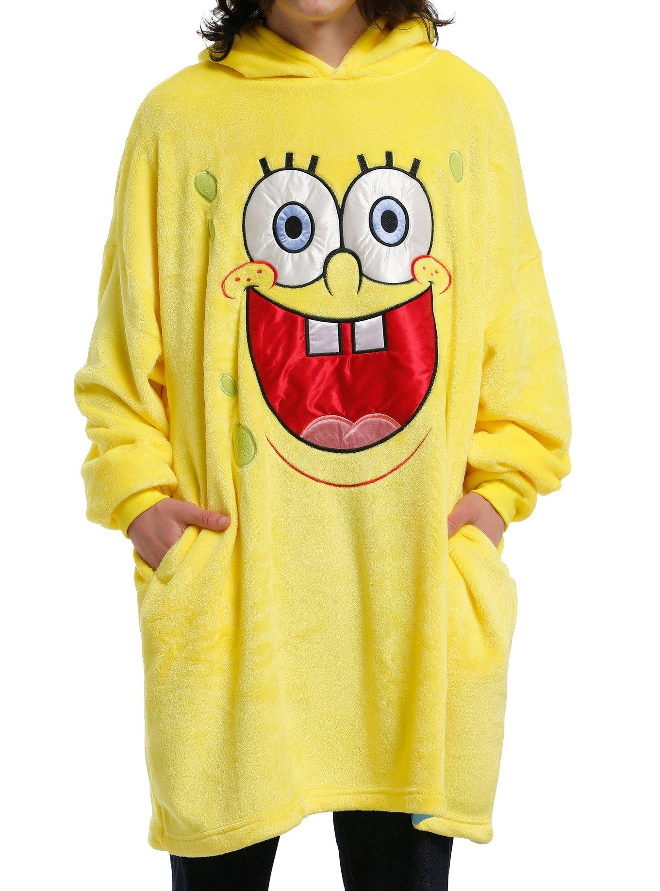 SpongeBob SquarePants Face Fuzzy Oversized Hoodie, , hi-res