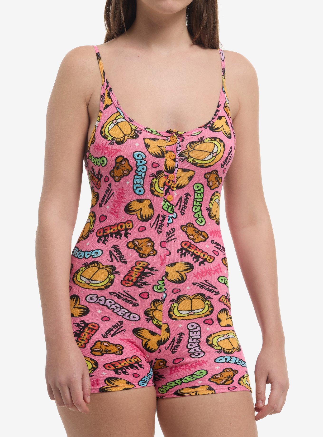 Garfield Graffiti Cami Romper, , hi-res
