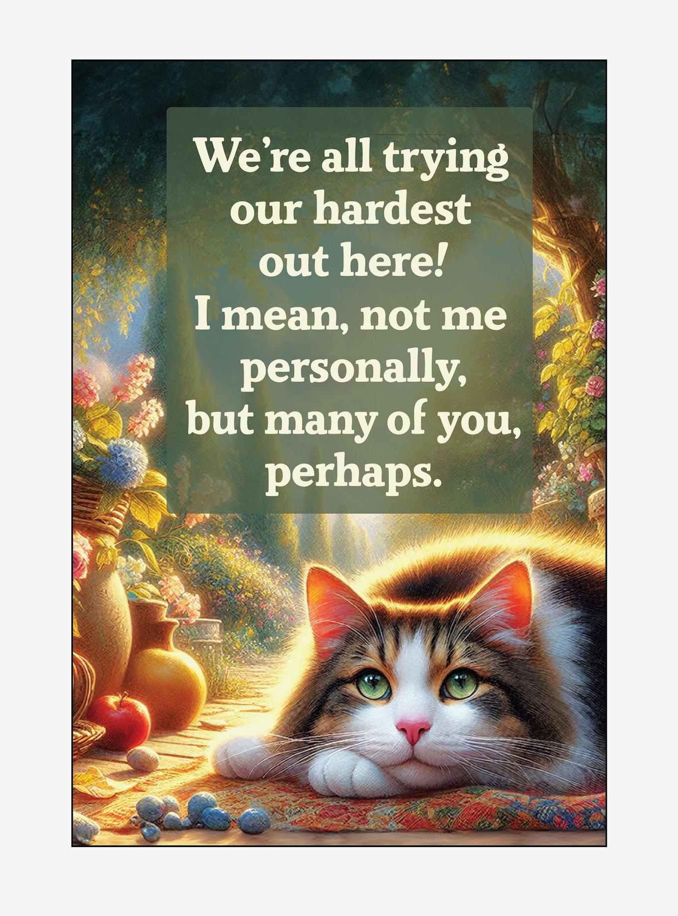 Cat Trying Our Hardest Magnet, , hi-res