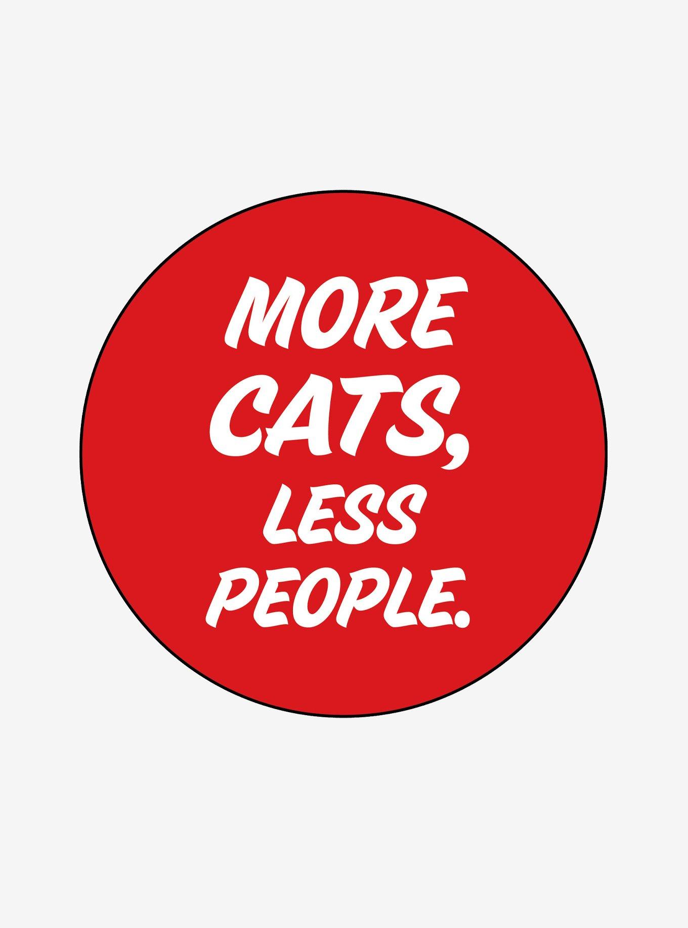 More Cats Less People Magnet, , hi-res