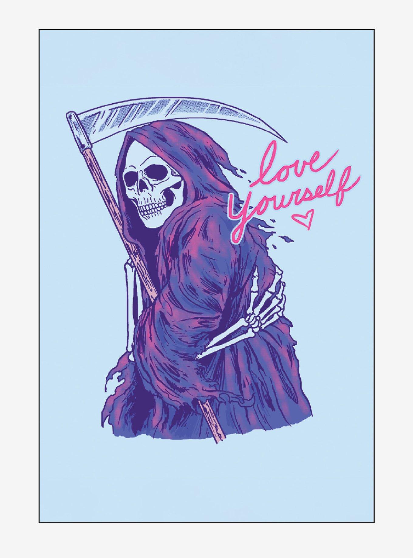 Grim Reaper Love Yourself Magnet By Hillary White Rabbit, , hi-res