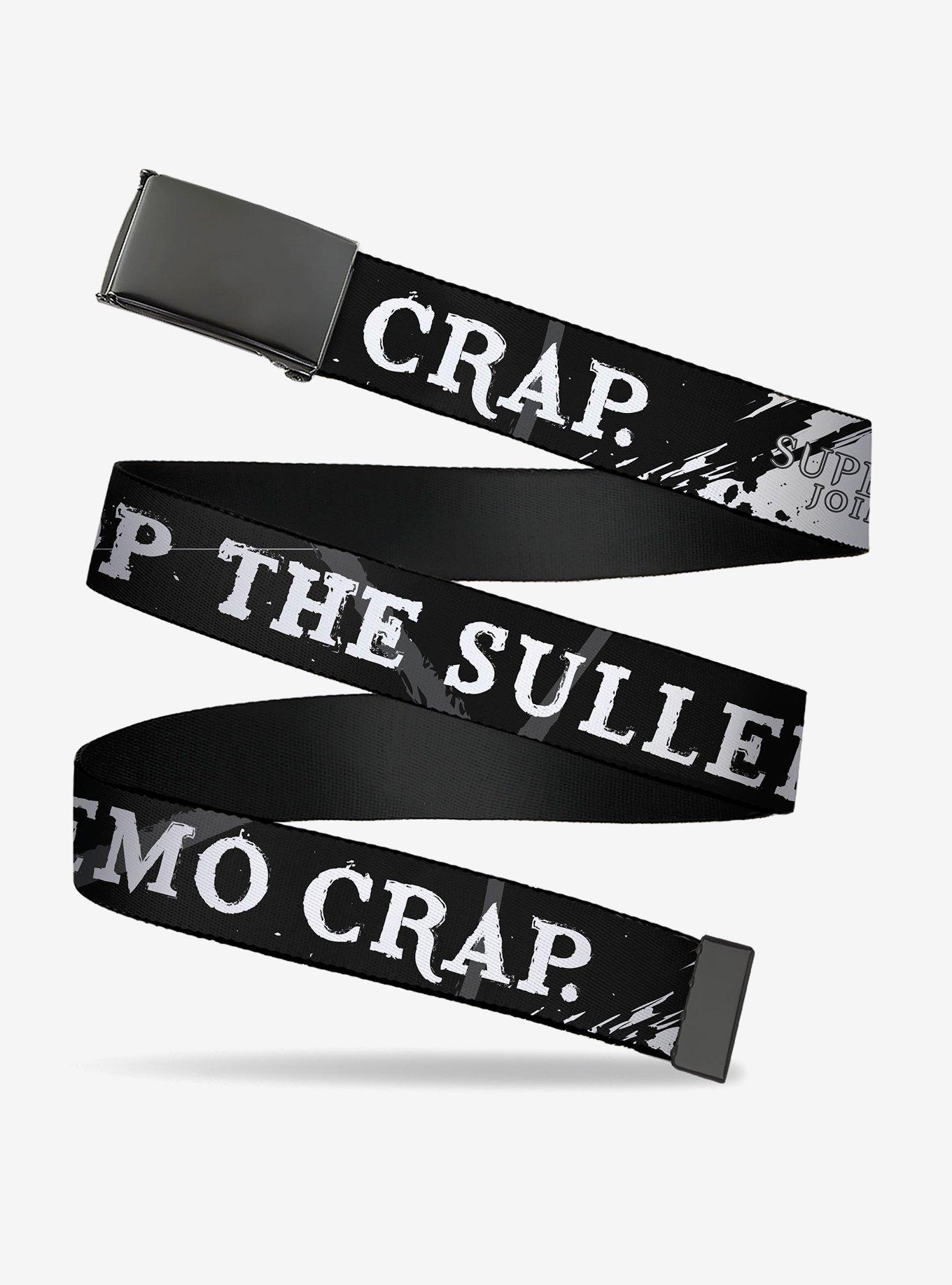 Supernatural Title Logo Stop With The Sullen Emo Crap Clamp Buckle Belt, , hi-res