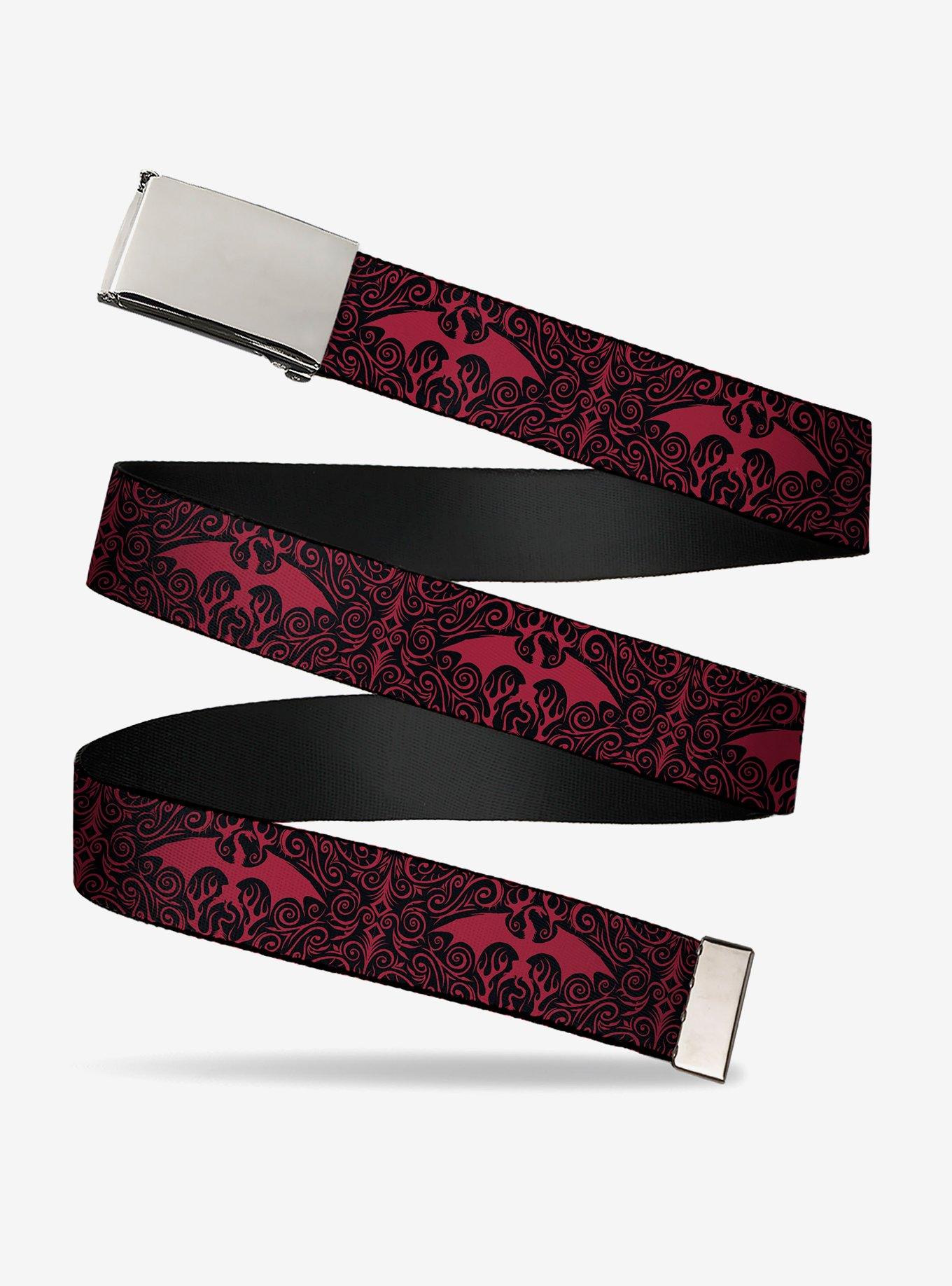 House of the Dragon Rising Dragon Icon Black Red Clamp Buckle Belt, , hi-res