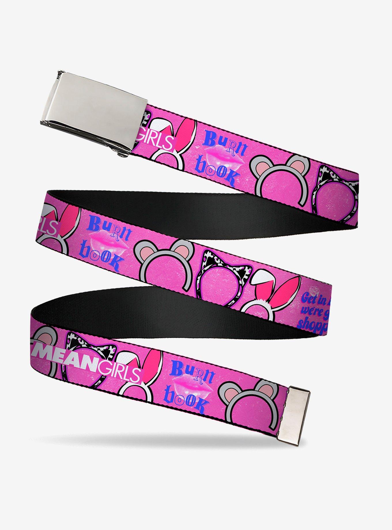 Mean Girls Quotes and Plastics Animal Ears Collage Clamp Buckle Belt, , hi-res