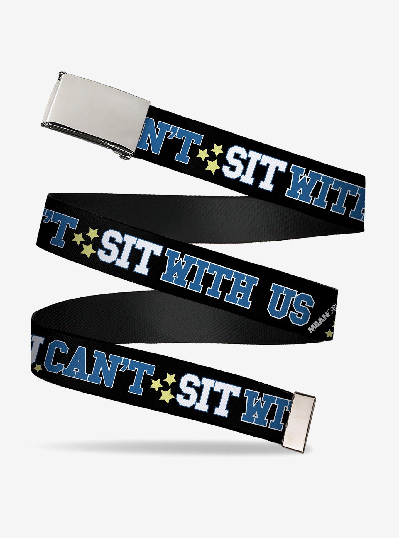 Mean Girls You Can't Sit With Us Varsity Clamp Buckle Belt, , hi-res
