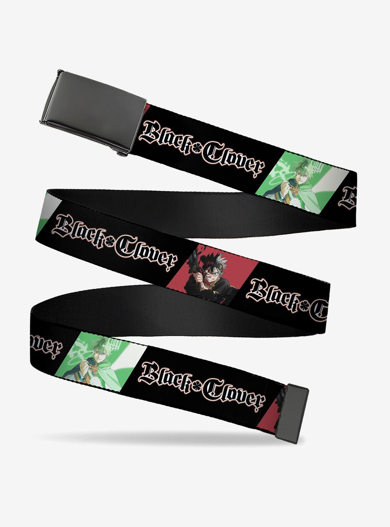 Black Clover Asta and Yuno Pose Blocks Title Clamp Buckle Belt, , hi-res