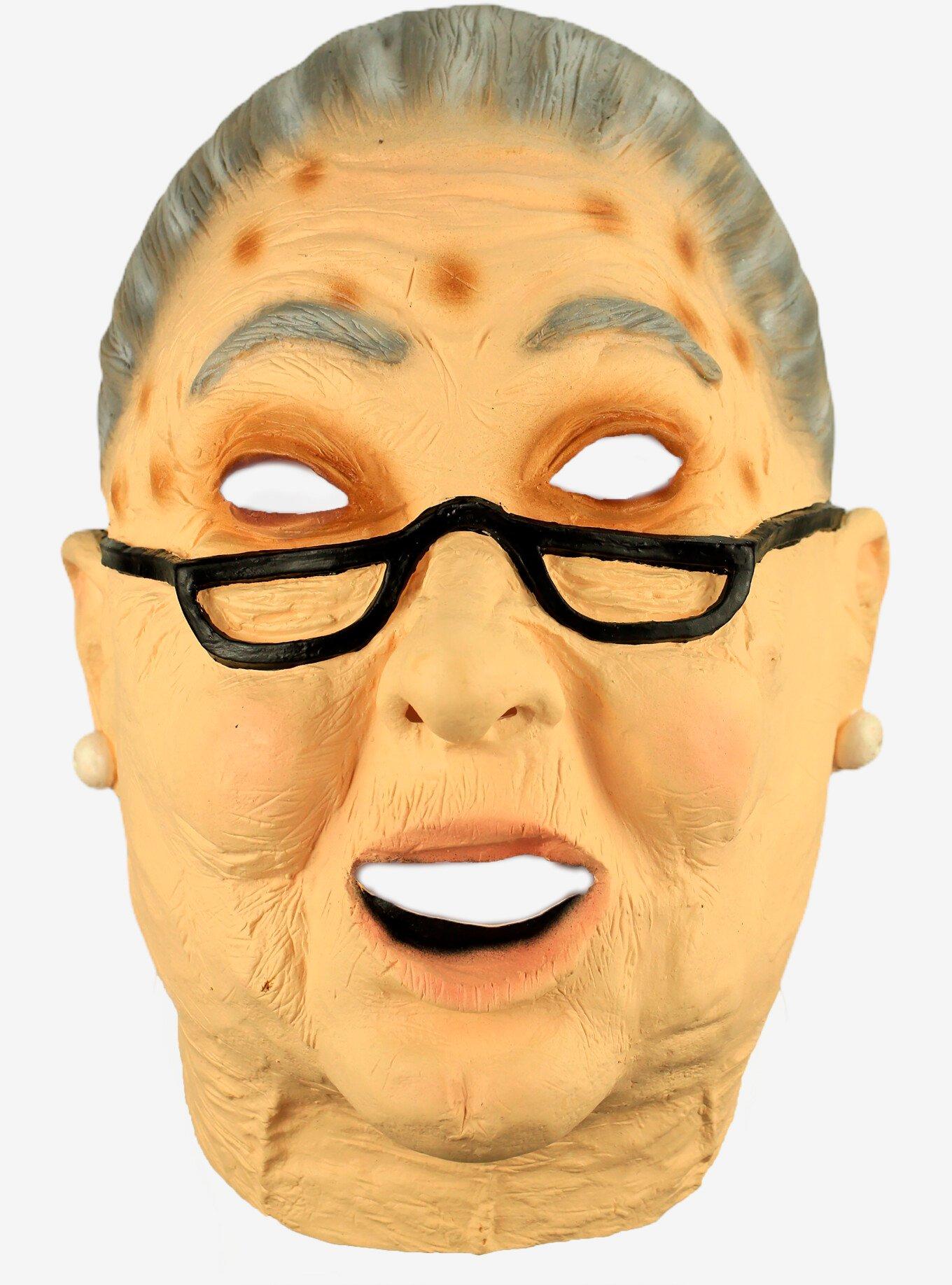 Grandma Head Latex Mask, , hi-res