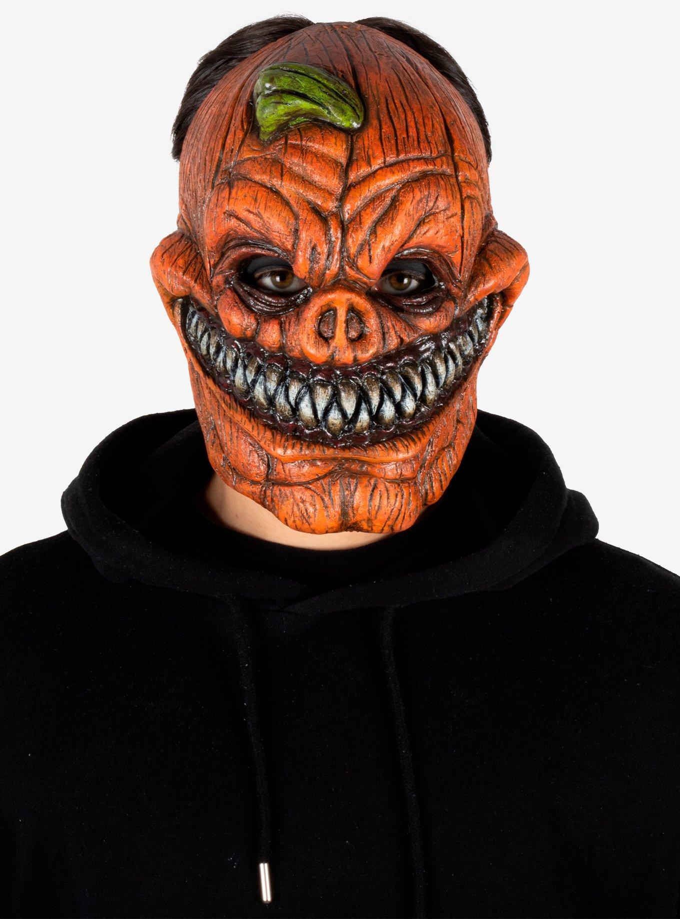 Pumpkin Face Latex Mask, , hi-res
