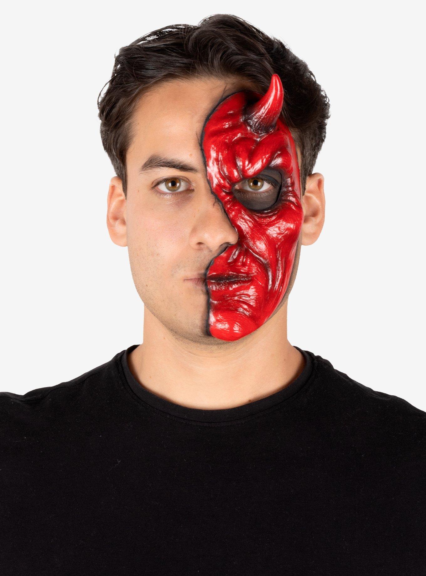 Half Mask Devil Latex SFX Appliance, , hi-res