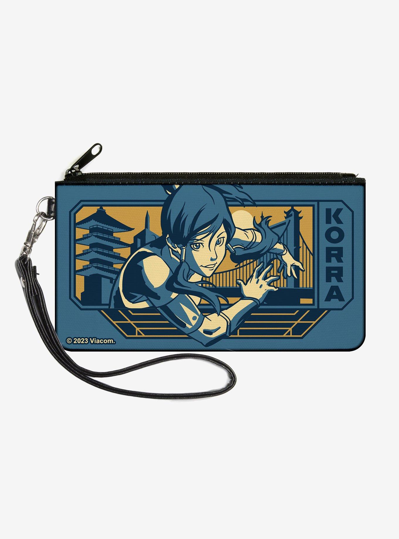 The Legend of Korra Avatar Korra Bridge Pose and Text Zip Clutch Wallet, , hi-res