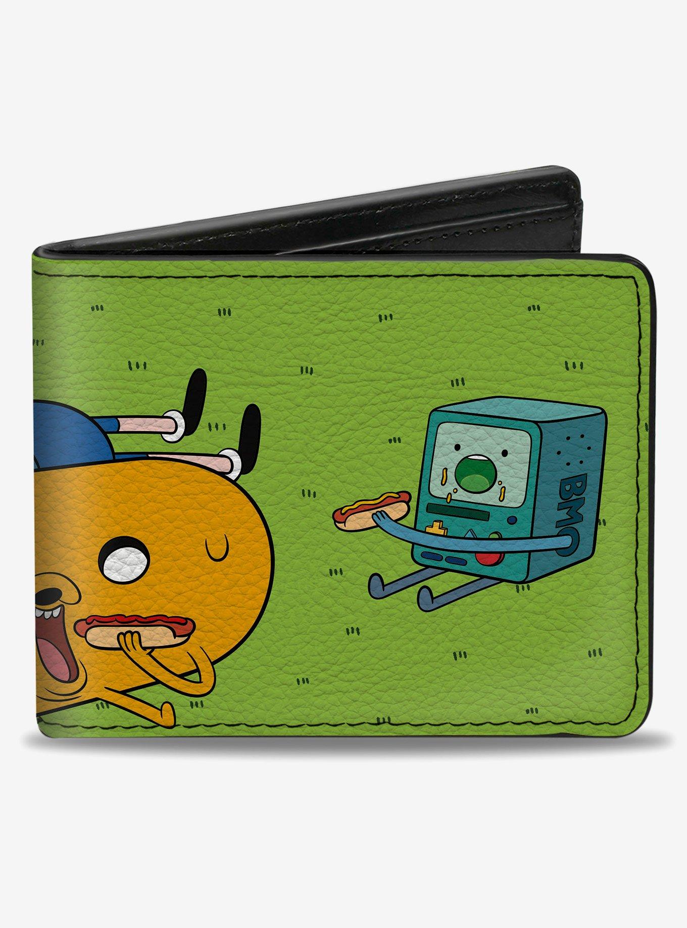 Adventure Time Jake Finn and BMO Hot Dog Picnic Scene Bifold Wallet, , hi-res