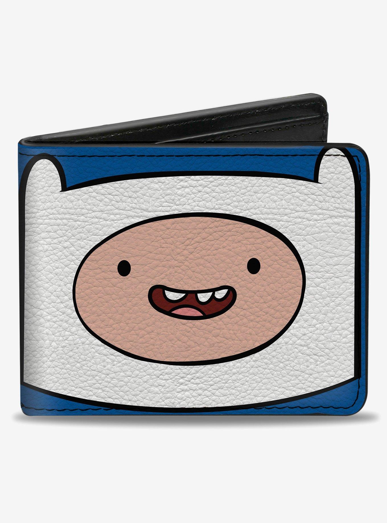 Adventure Time Title Logo and Finn Smiling Face Bifold Wallet, , hi-res