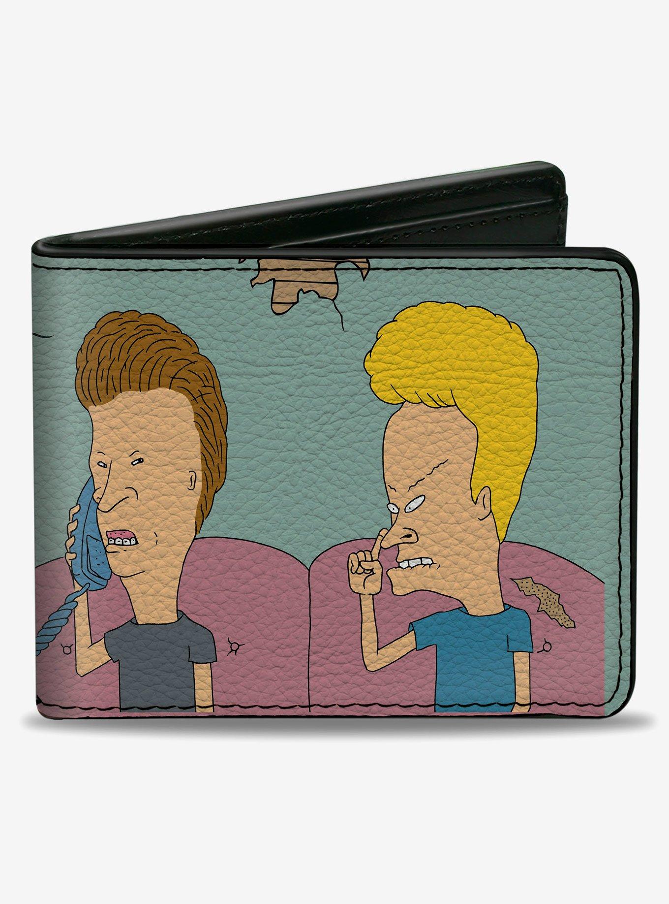 MTV Beavis and Butt Head  Title Logo and Couch Scene Light Bifold Wallet, , hi-res