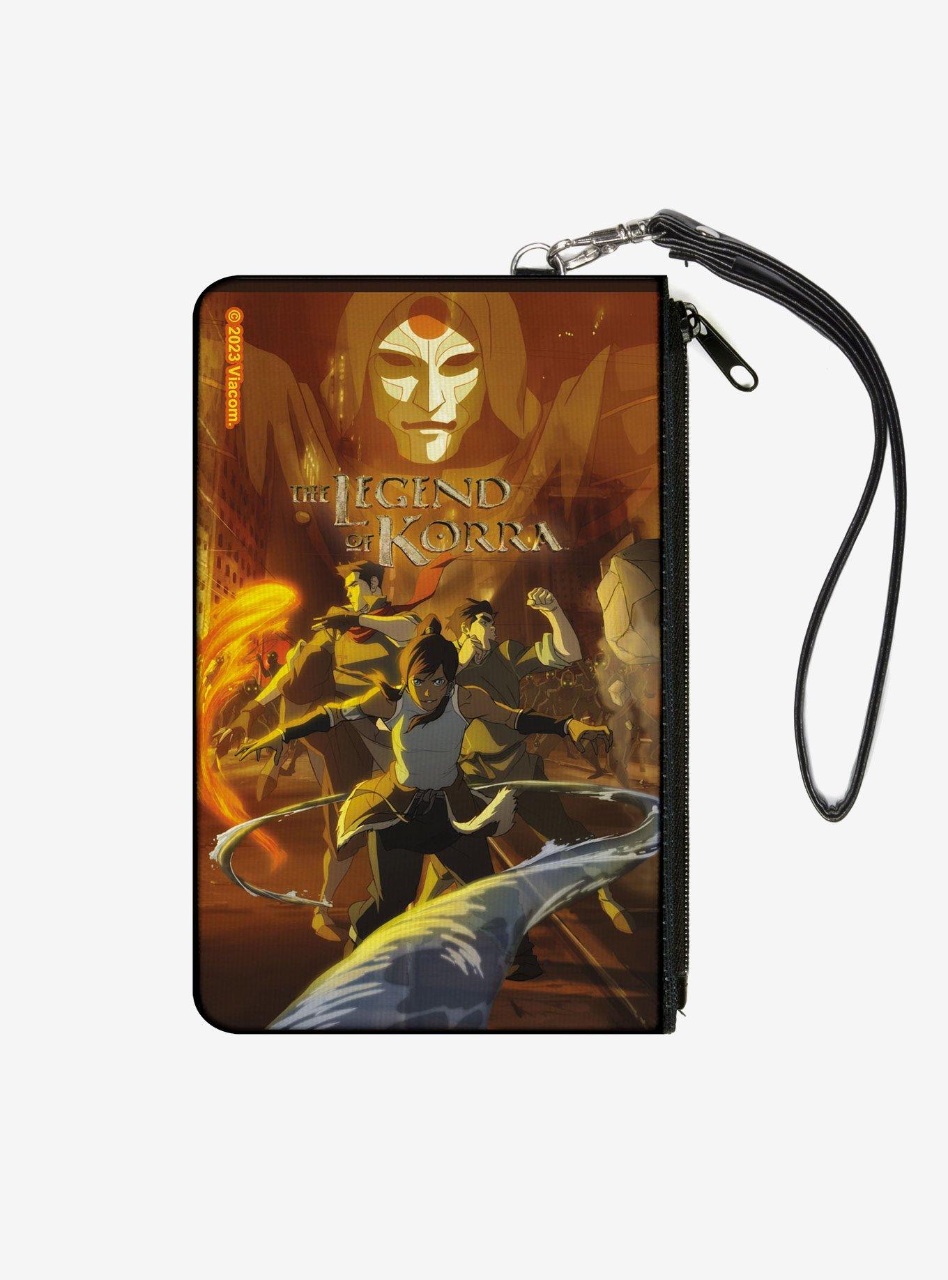 The Legend of Korra Group Action Pose and Amon Face Zip Clutch Wallet, , hi-res