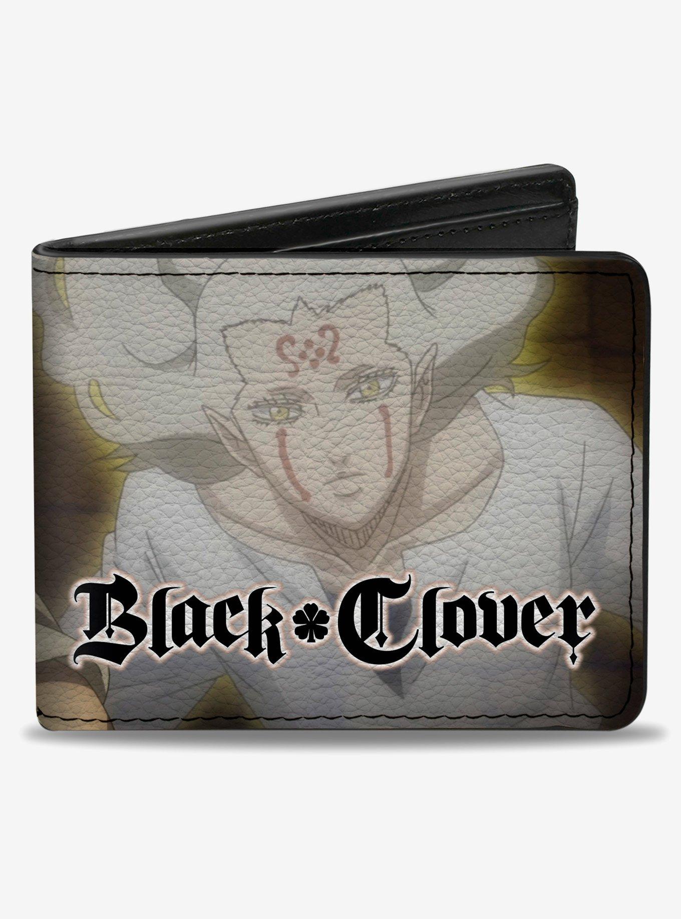 Black Clover Asta and Licht Pose with Title Logo Greens Bifold Wallet, , hi-res