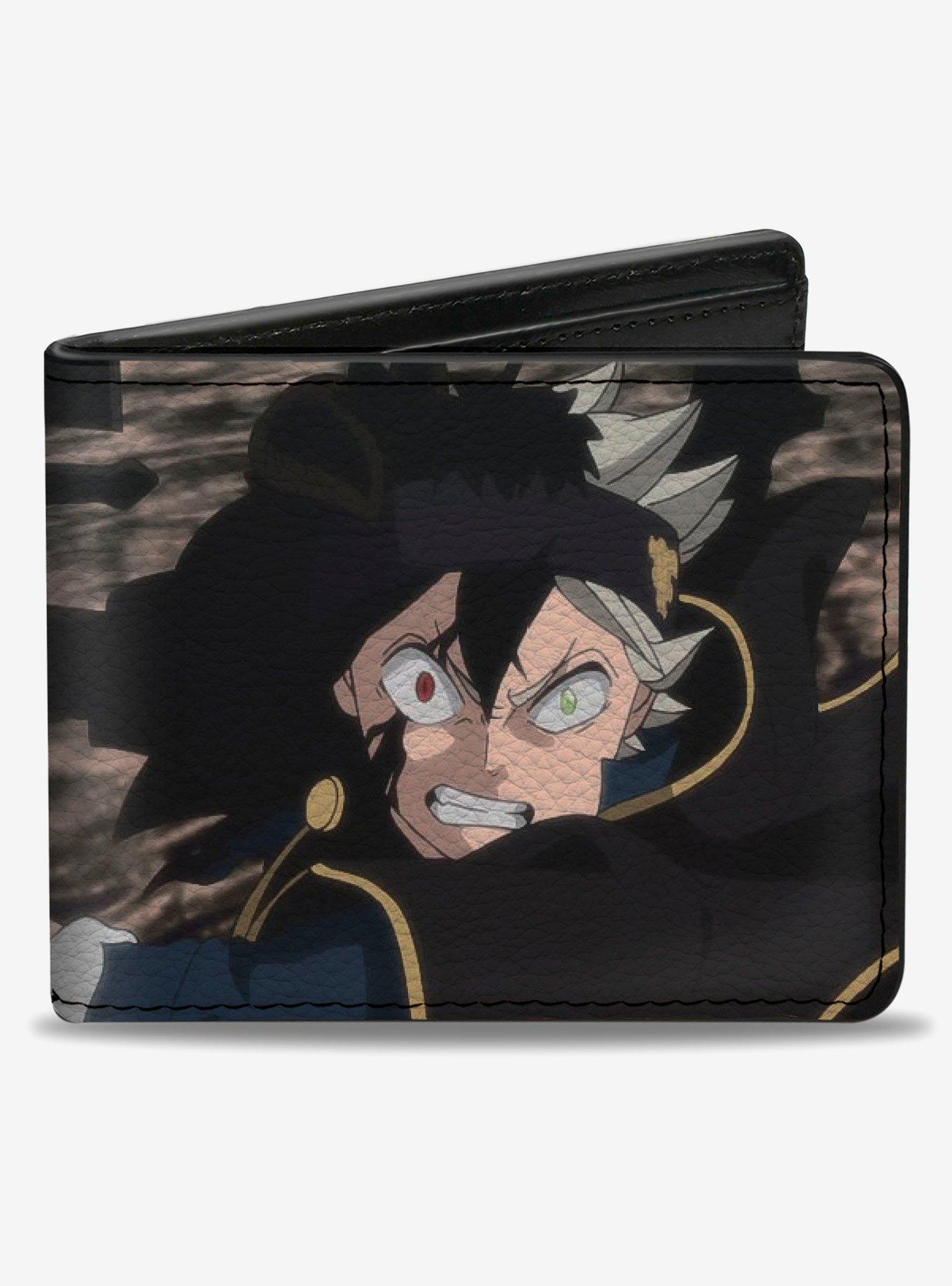 Black Clover Asta Charging Pose and Title Logo Bifold Wallet, , hi-res