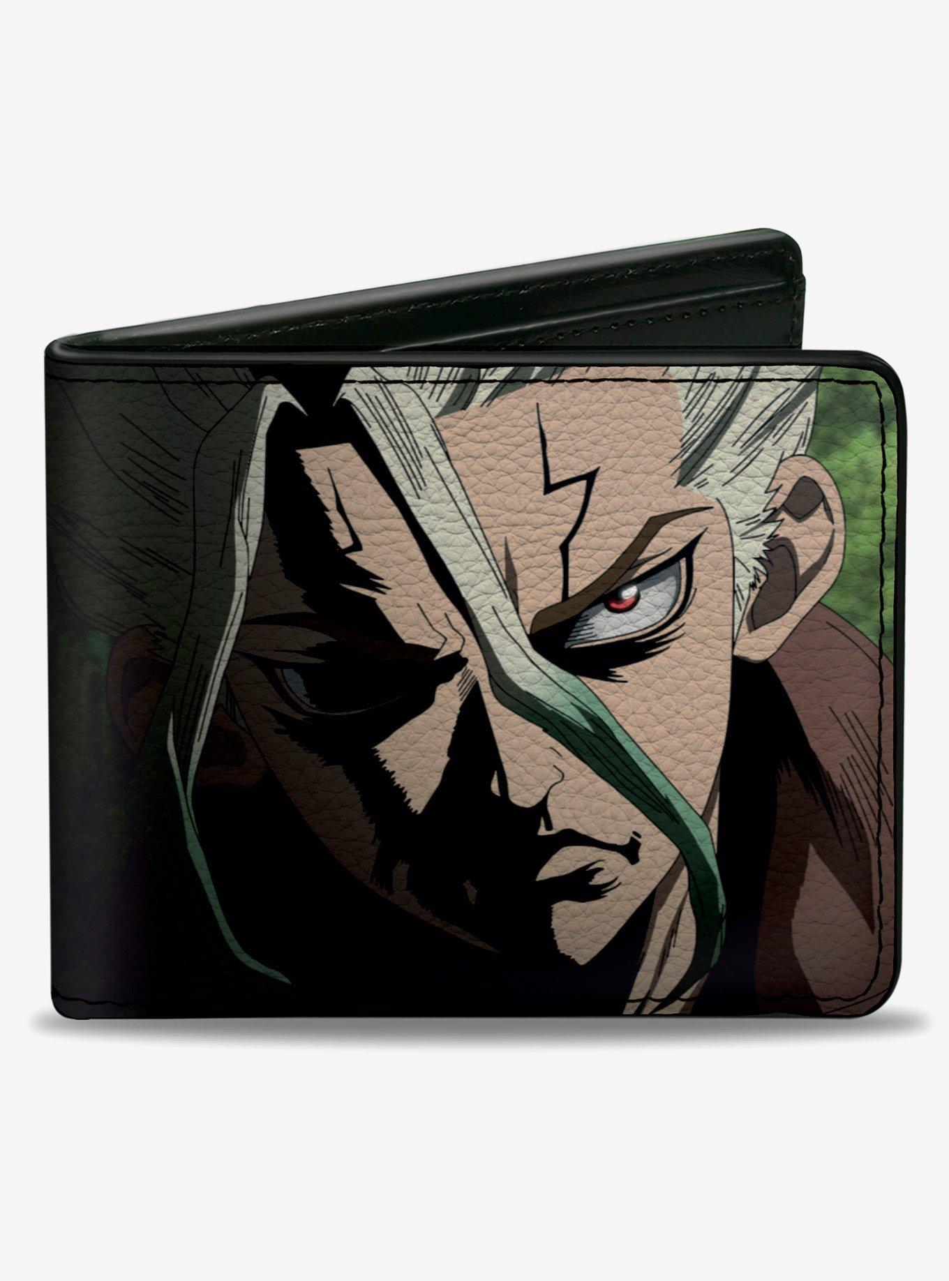 Dr. Stone Senku Ishigami Ray of Despair Hope Pose Logo Bifold Wallet, , hi-res