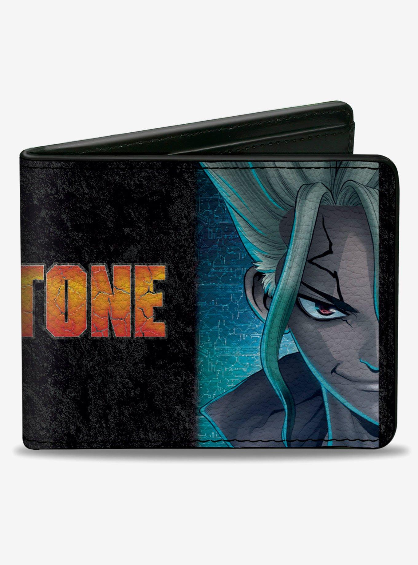 Dr. Stone Ibara Senku Split Pose and Title Logo Bifold Wallet, , hi-res