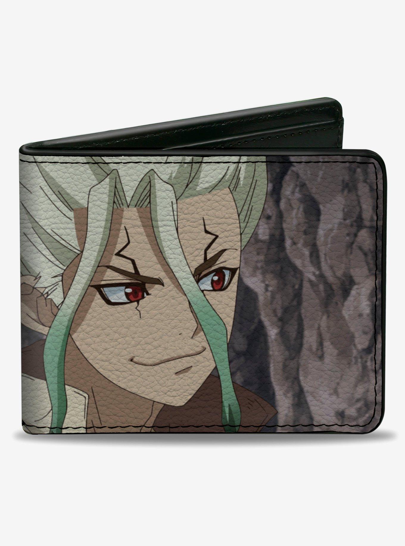 Dr. Stone Senku Ishigami Sword Close-Up Pose and Title Logo Bifold Wallet, , hi-res
