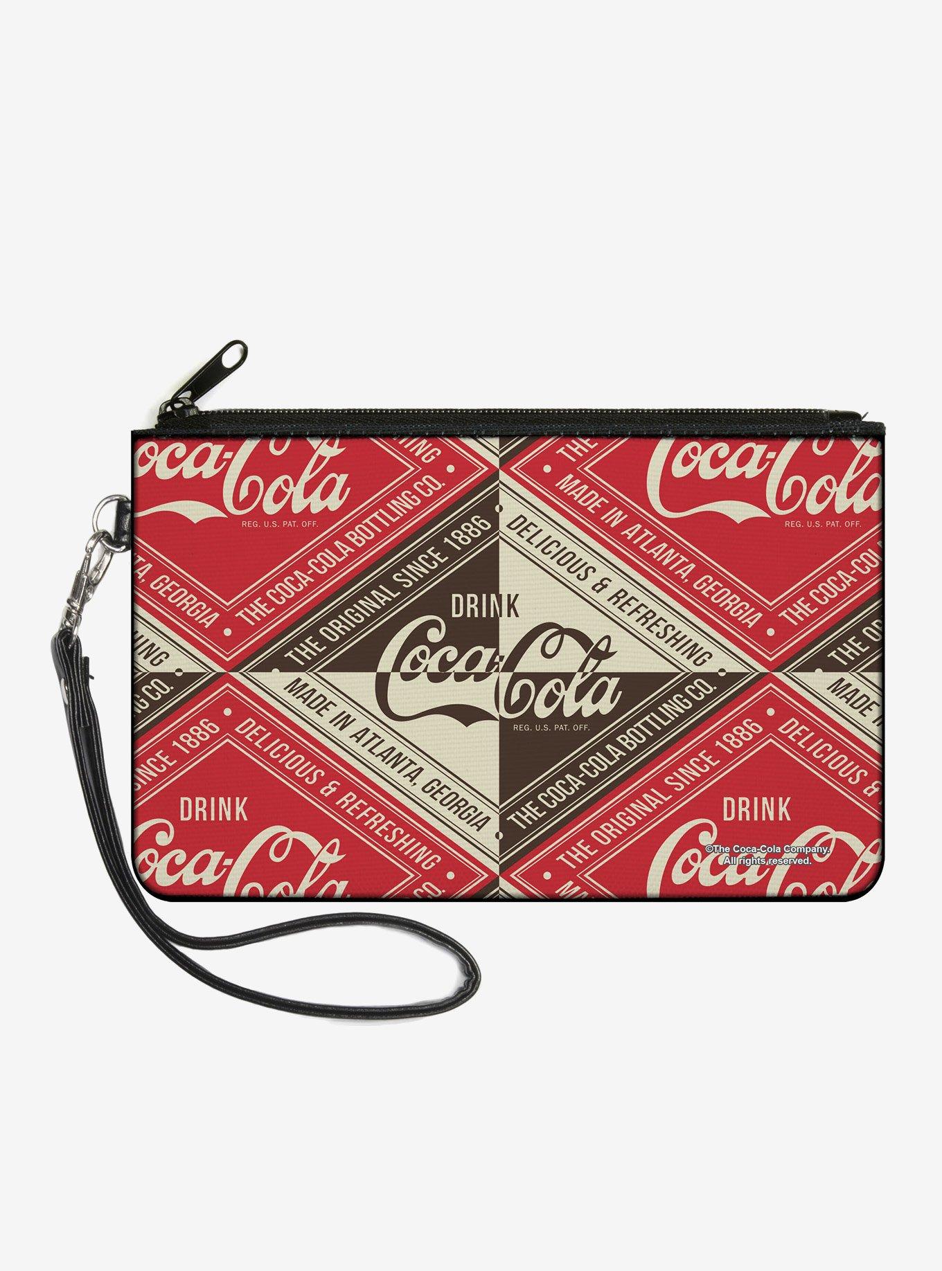 Coca-Cola Drink Coca Cola Delicious Refreshing Blocks Zip Clutch Wallet, , hi-res